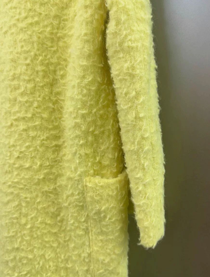 Japanese Brand Erika Cavallini Yellow Wool Coat Size S / US 4 / IT 40 - 6 Thumbnail