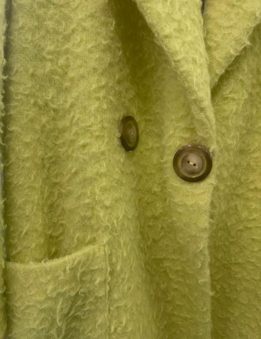 Japanese Brand Erika Cavallini Yellow Wool Coat Size S / US 4 / IT 40 - 5 Thumbnail