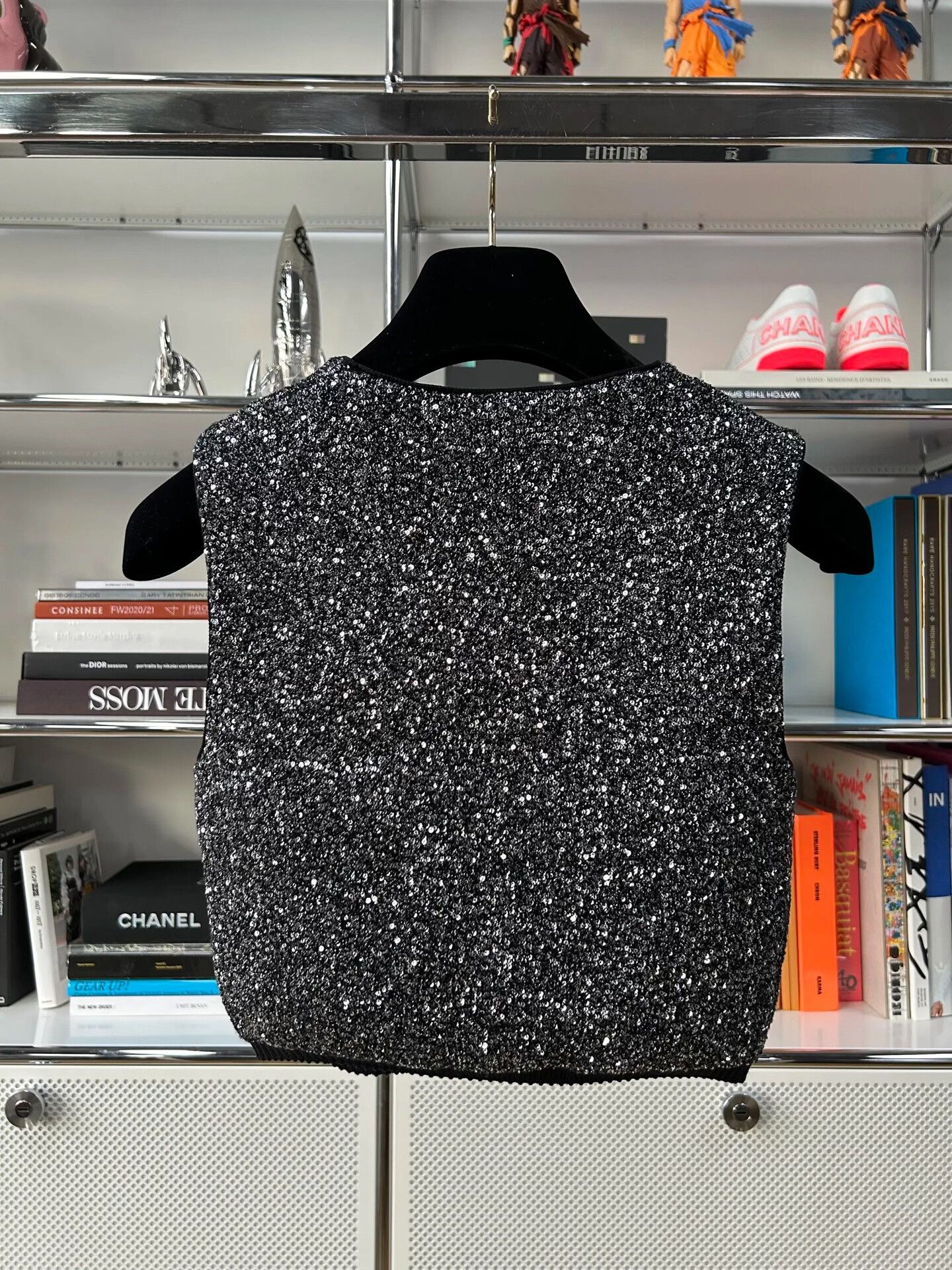 Miu Miu Miu Miu Black Sequin Knit Vest Size XS / US 0-2 / IT 36-38 - 3 Thumbnail