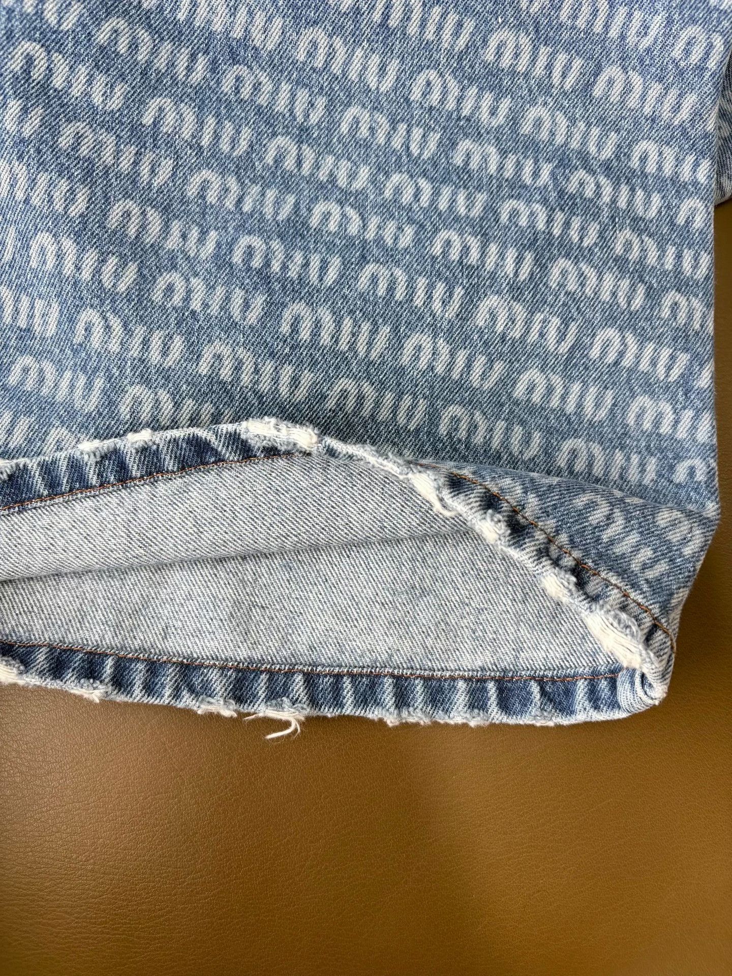 Miu Miu Miumiu Blue Denim Logo Print Vest & Pants Set Size XS / US 0-2 / IT 36-38 - 6 Thumbnail