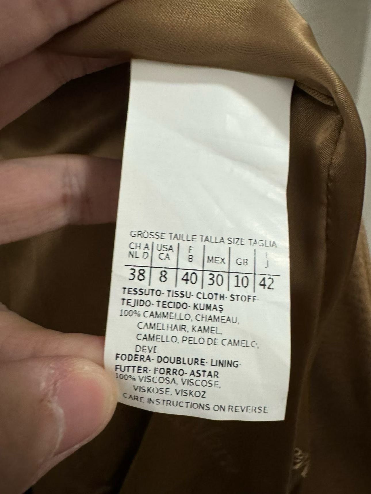 Max Mara MaxMara Camel Cashmere Spliced Coat Size S / US 4 / IT 40 - 3 Thumbnail