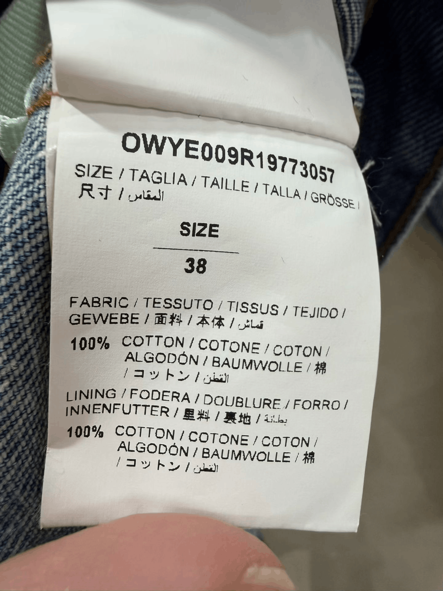 Japanese Brand Off-White Arrow Logo Blue Denim Jacket Size XS / US 0-2 / IT 36-38 - 7 Thumbnail