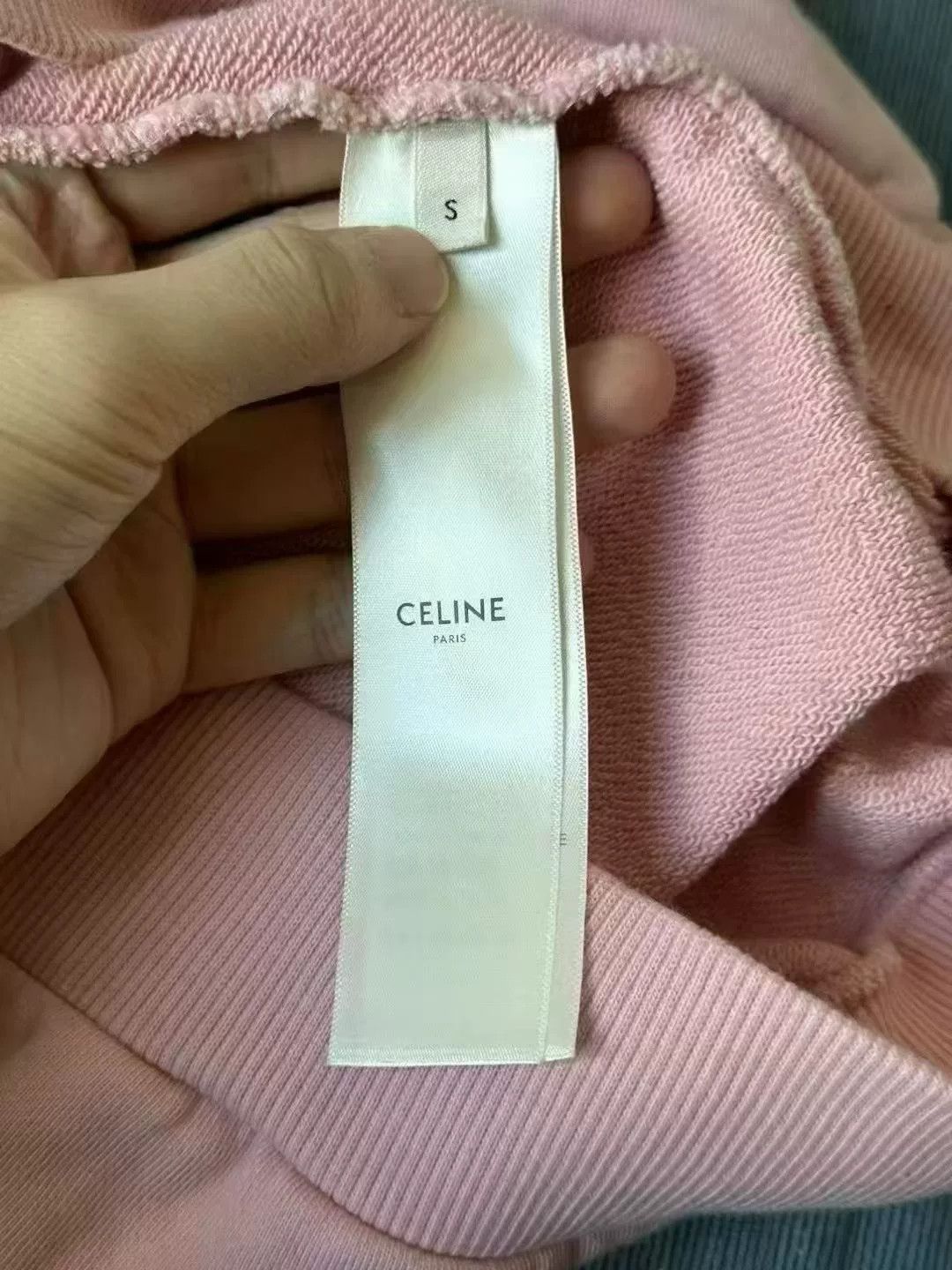Japanese Brand Celine Pink Logo Hoodie Size S / US 4 / IT 40 - 3 Thumbnail