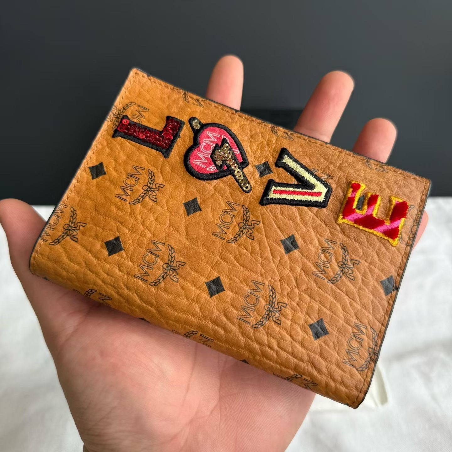 Japanese Brand MCM Brown Love Limited Passport Card Holder Size ONE SIZE - 6 Thumbnail