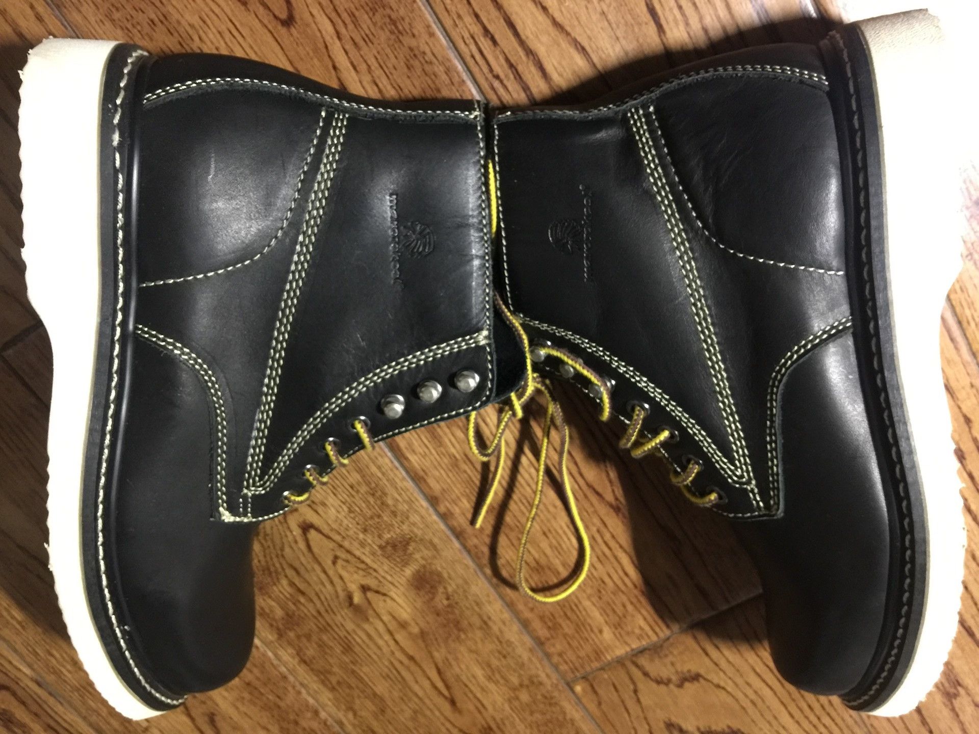 Japanese Brand Marotokool Men's Leather High-Top Martin Shoes Size US 7 / EU 40 - 6 Thumbnail