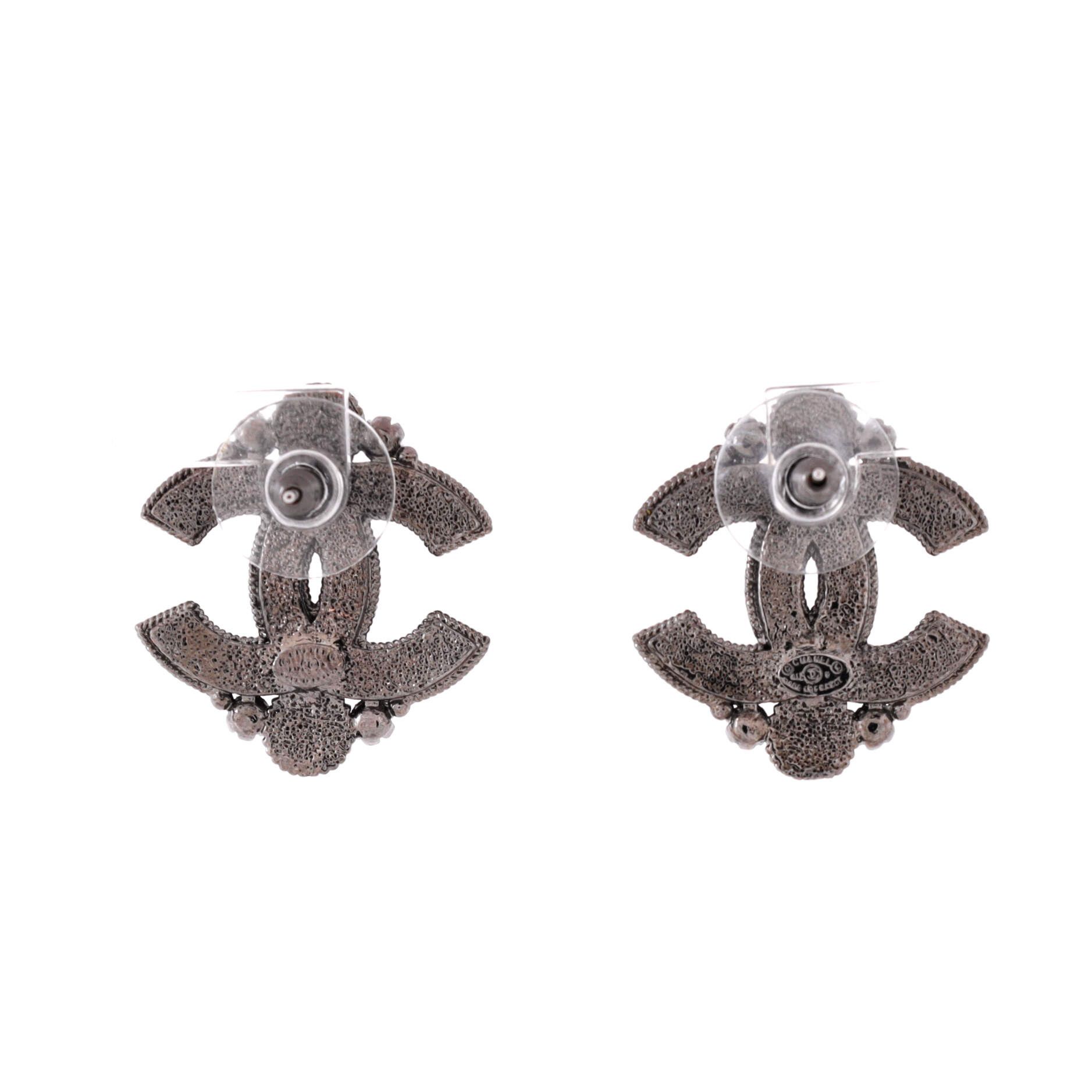 Chanel CC Stud Earrings Size ONE SIZE - 3 Thumbnail