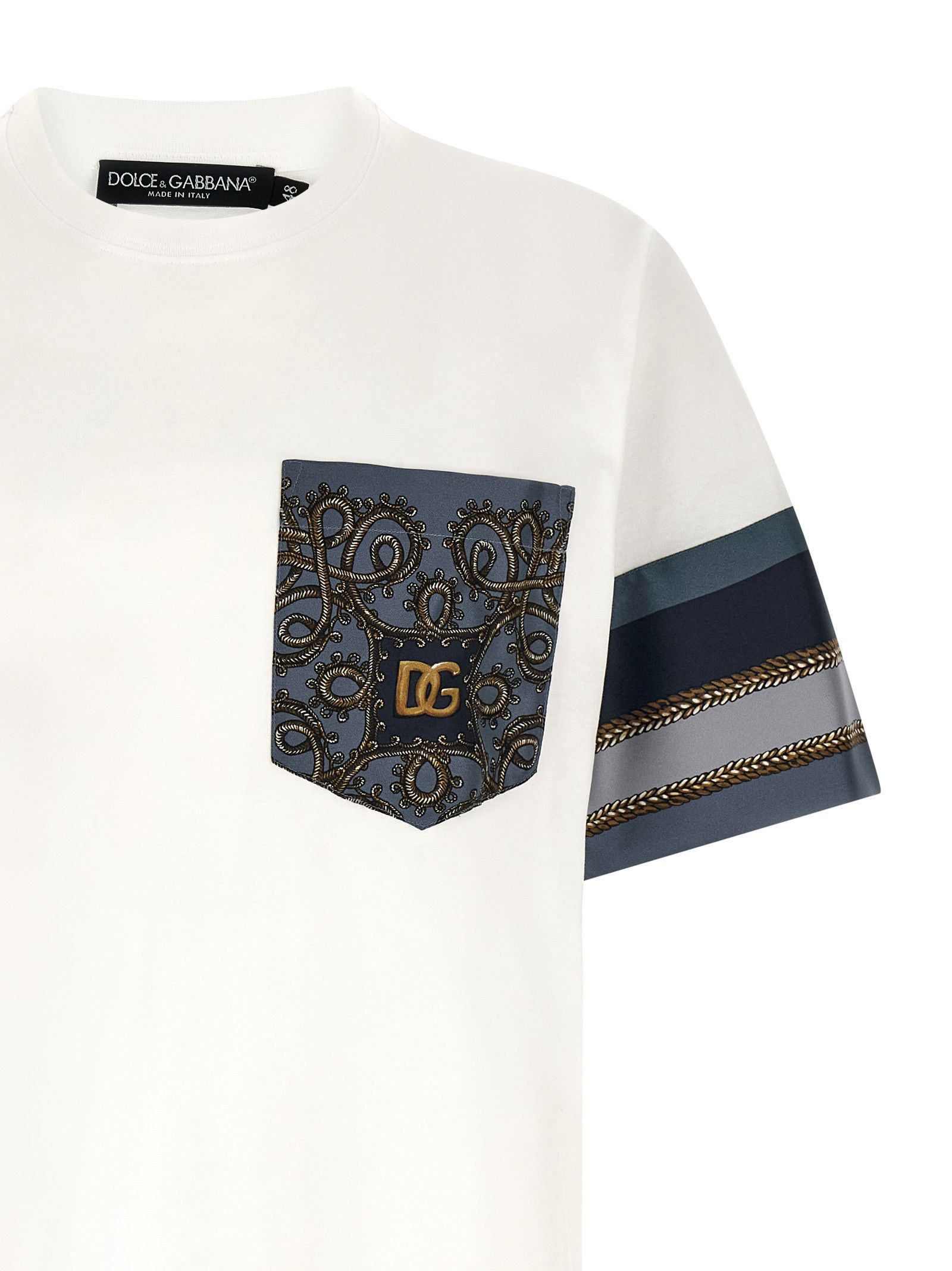 Dolce & Gabbana 'Cargo' Silk Insert T-Shirt Size US S / EU 44-46 / 1 - 3 Thumbnail