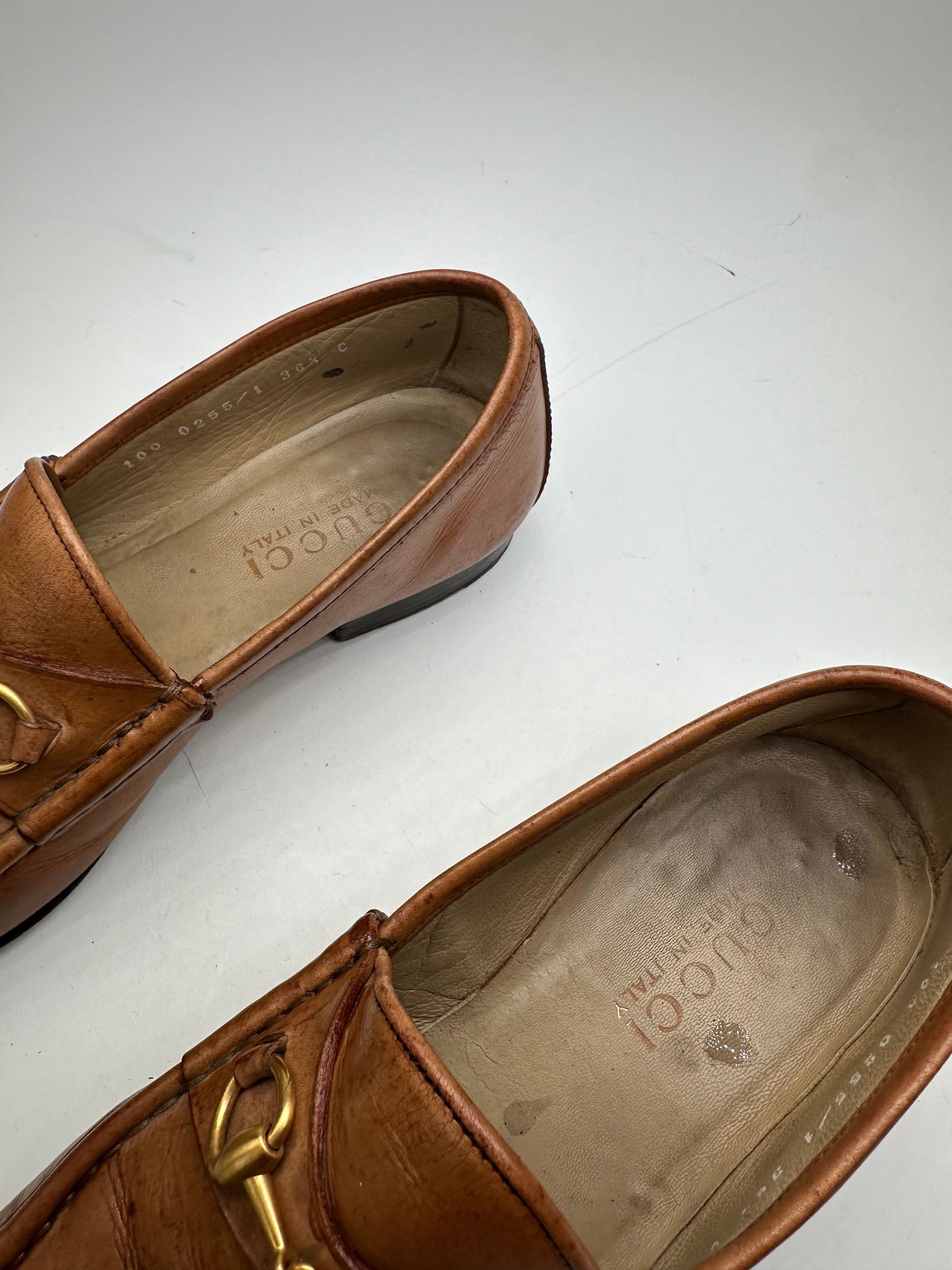 Gucci Vintage Leather Horsebit Loafer Brown Size US 5.5 / IT 35.5 - 2 Thumbnail