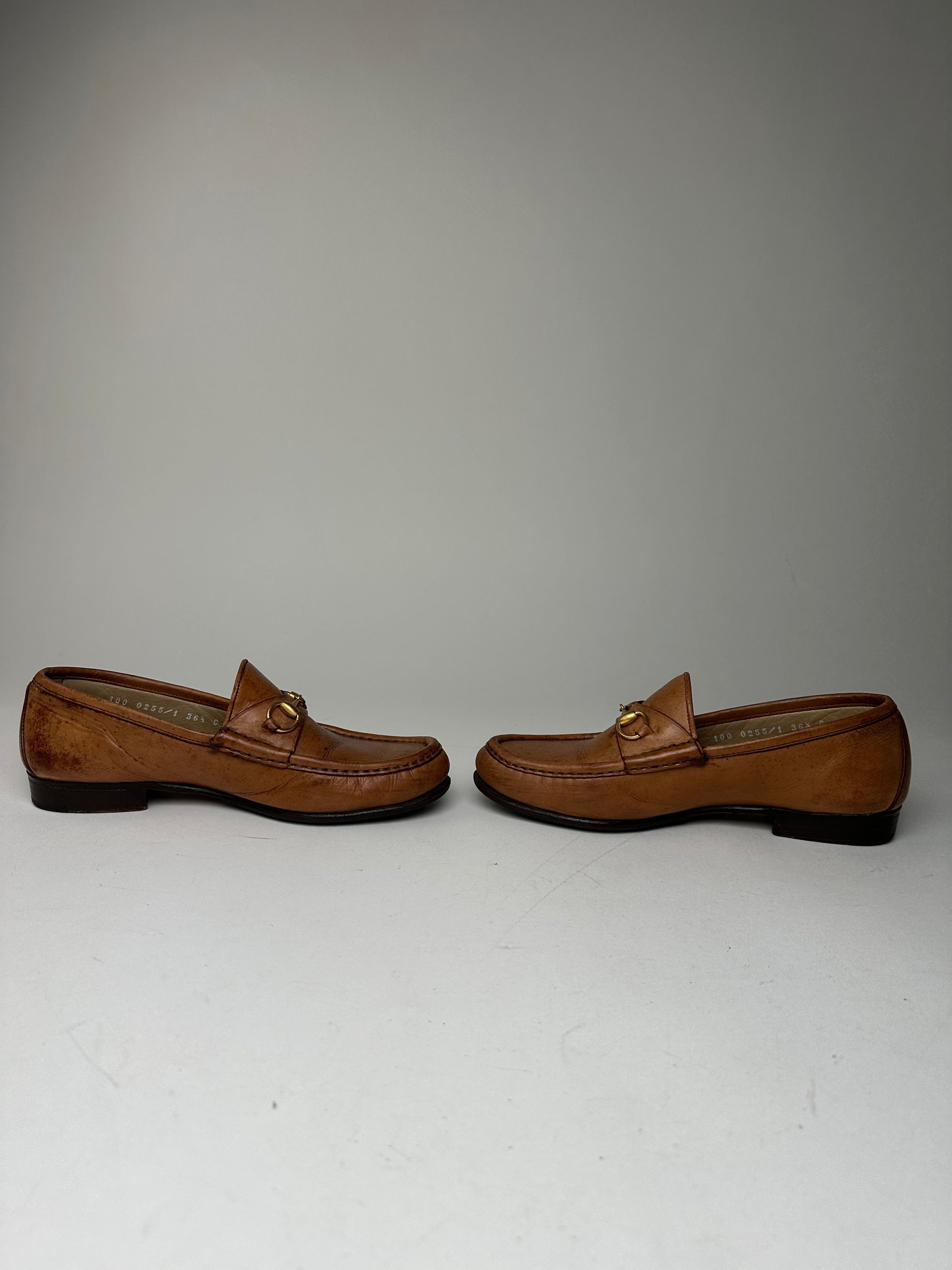 Gucci Vintage Leather Horsebit Loafer Brown Size US 5.5 / IT 35.5 - 6 Thumbnail