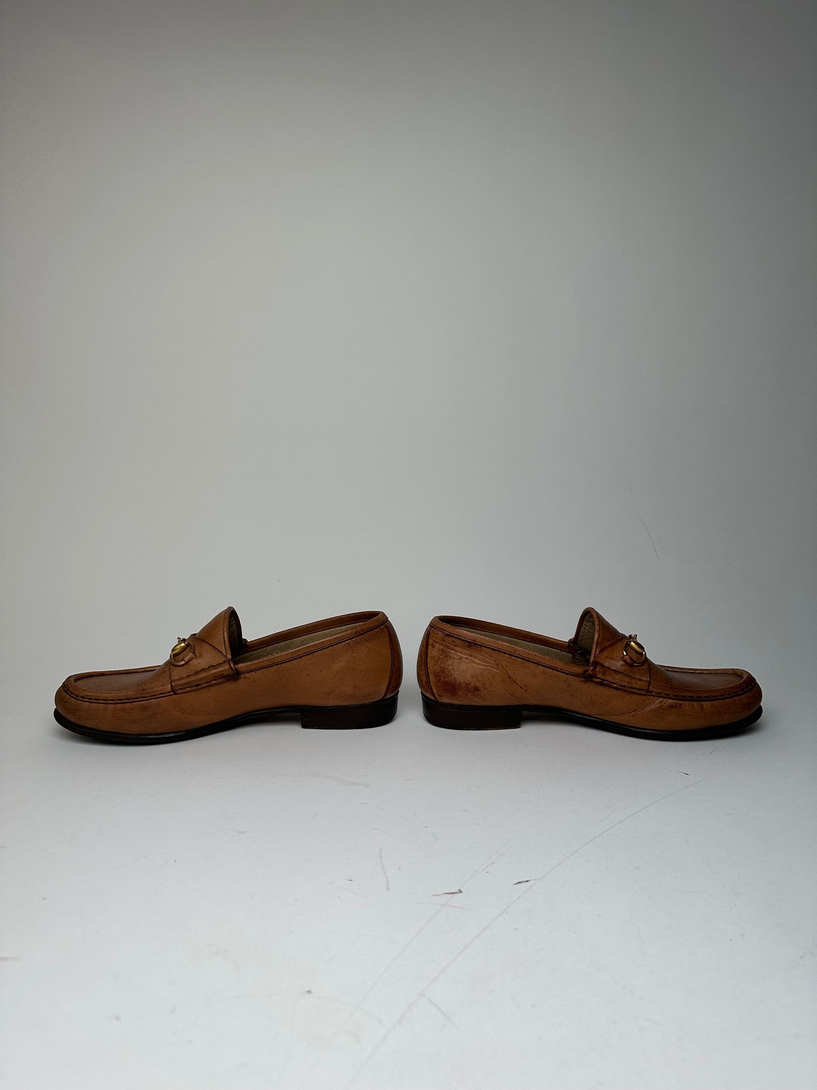 Gucci Vintage Leather Horsebit Loafer Brown Size US 5.5 / IT 35.5 - 4 Thumbnail
