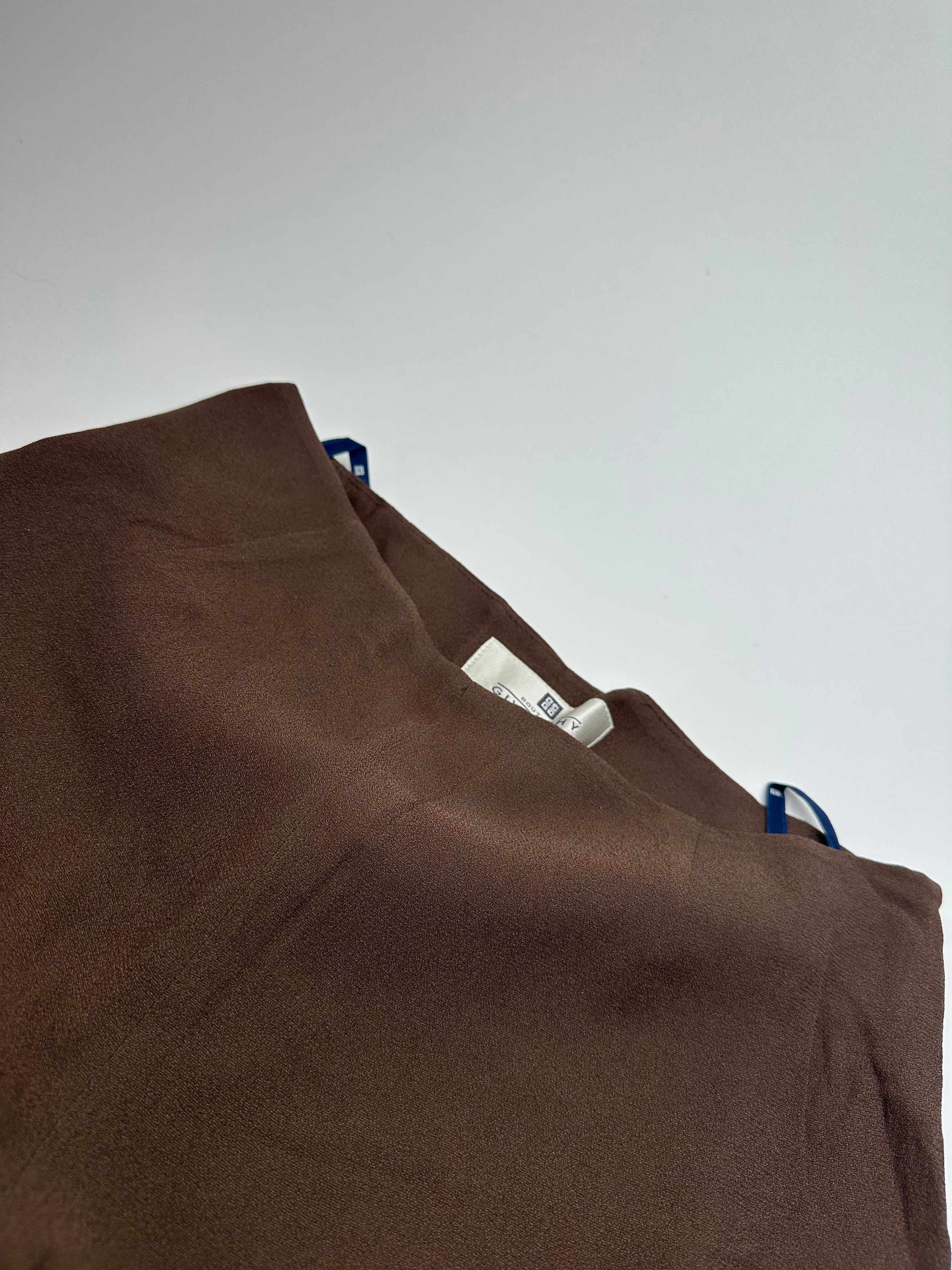 Givenchy Vintage Thin Layered Wide Leg Wool Pants Brown S Size 27" / US 4 / IT 40 - 2 Thumbnail