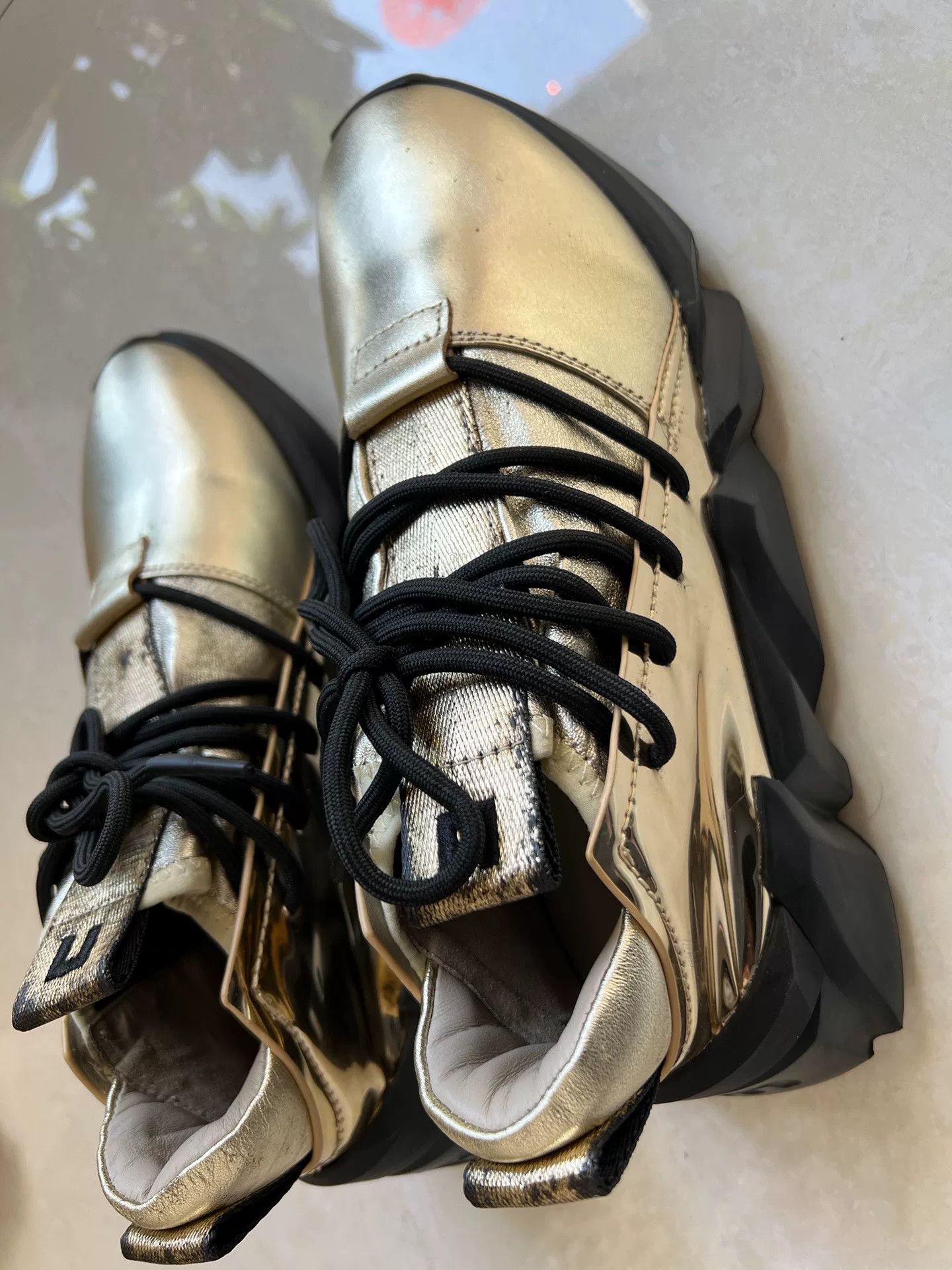 Japanese Brand UN United Nude Men's Gold Limited Casual Shoes Size US 8 / EU 41 - 2 Thumbnail