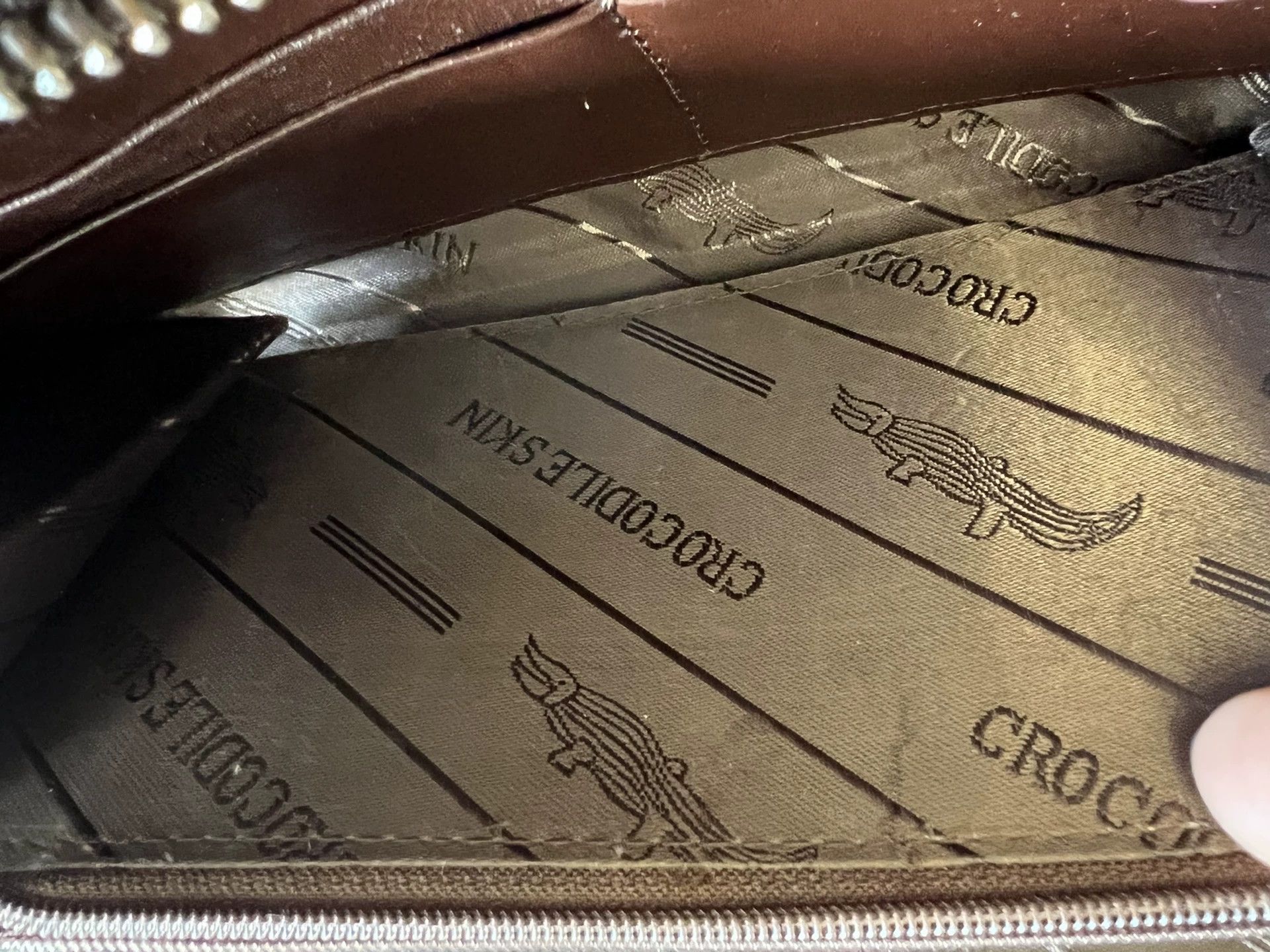 Japanese Brand Custom Crocodile Leather Clutch Size ONE SIZE - 9 Thumbnail