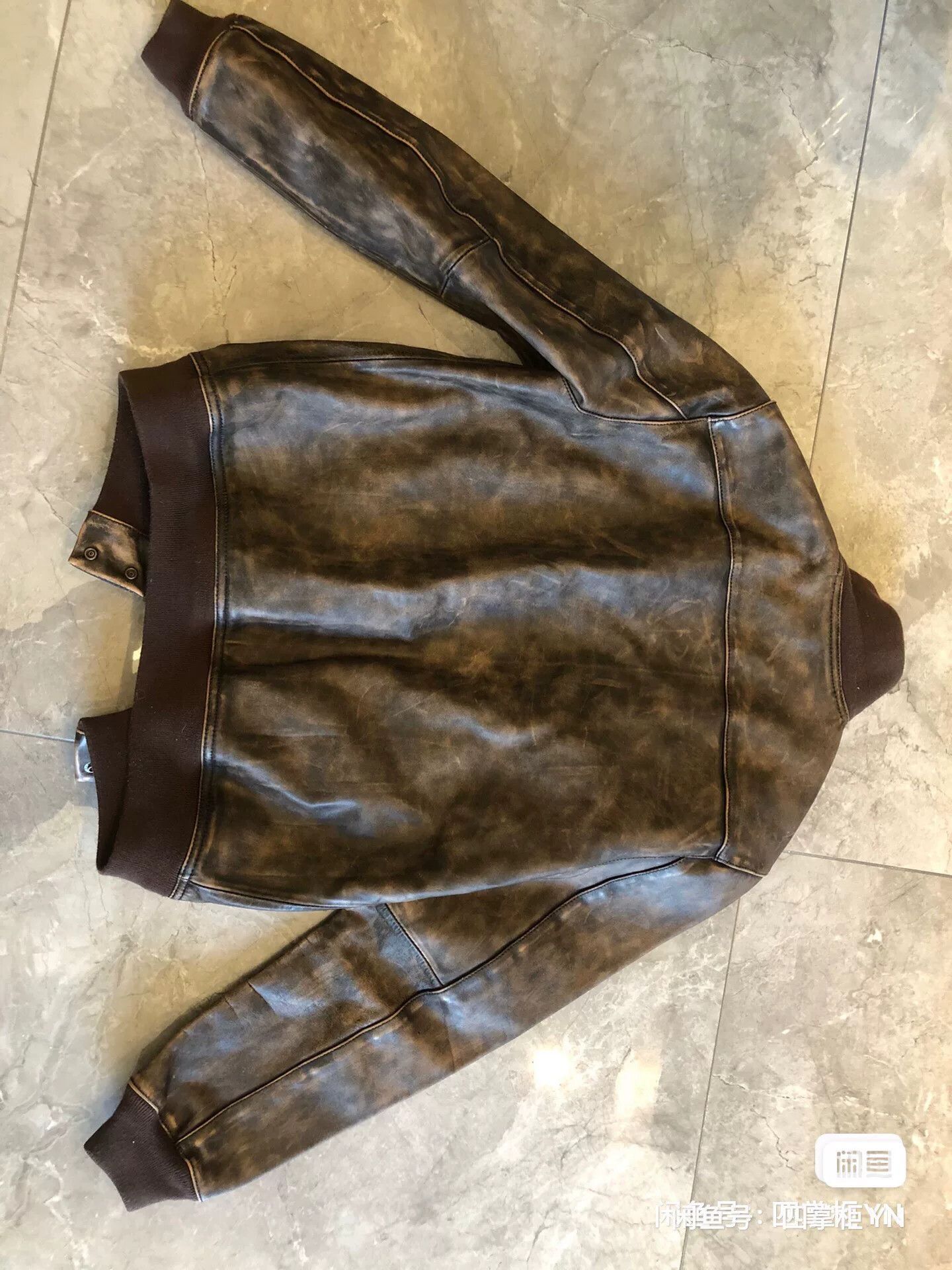 Japanese Brand AVIREXFLY Distressed Tea-Core Leather Jacket Size US M / EU 48-50 / 2 - 2 Thumbnail