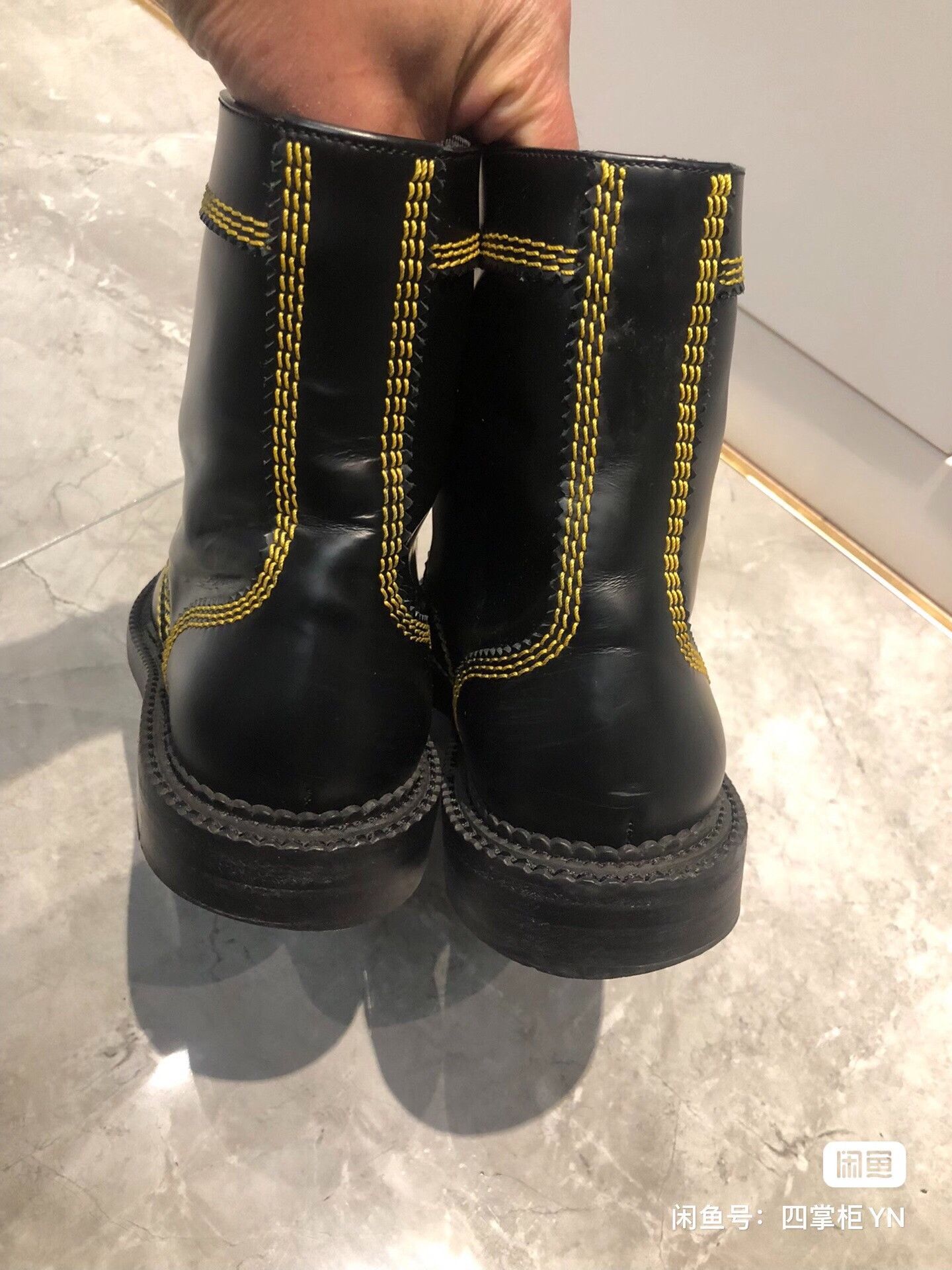 Japanese Brand Burberry Men's Leather Mid-Calf Boots Size US 7 / EU 40 - 4 Thumbnail