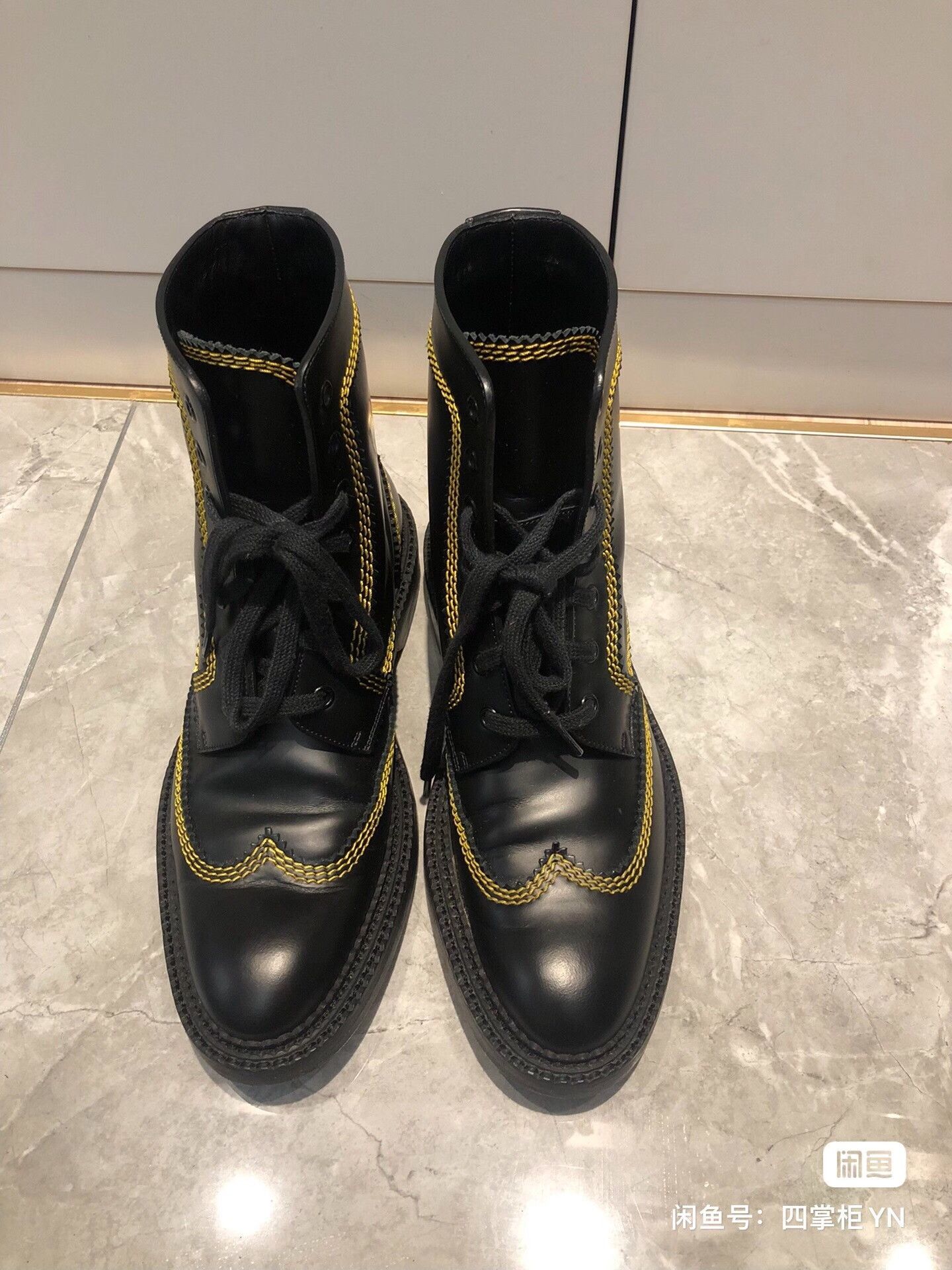 Japanese Brand Burberry Men's Leather Mid-Calf Boots Size US 7 / EU 40 - 3 Thumbnail