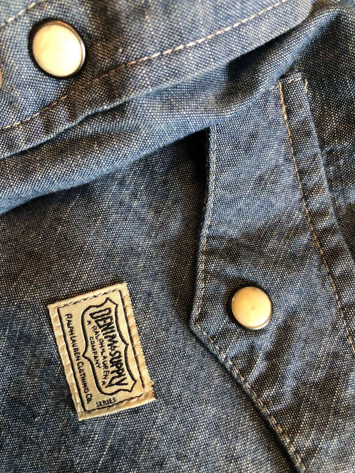 Japanese Brand Ralph Lauren Vintage Denim Shirt Jacket Size US L / EU 52-54 / 3 - 4 Thumbnail