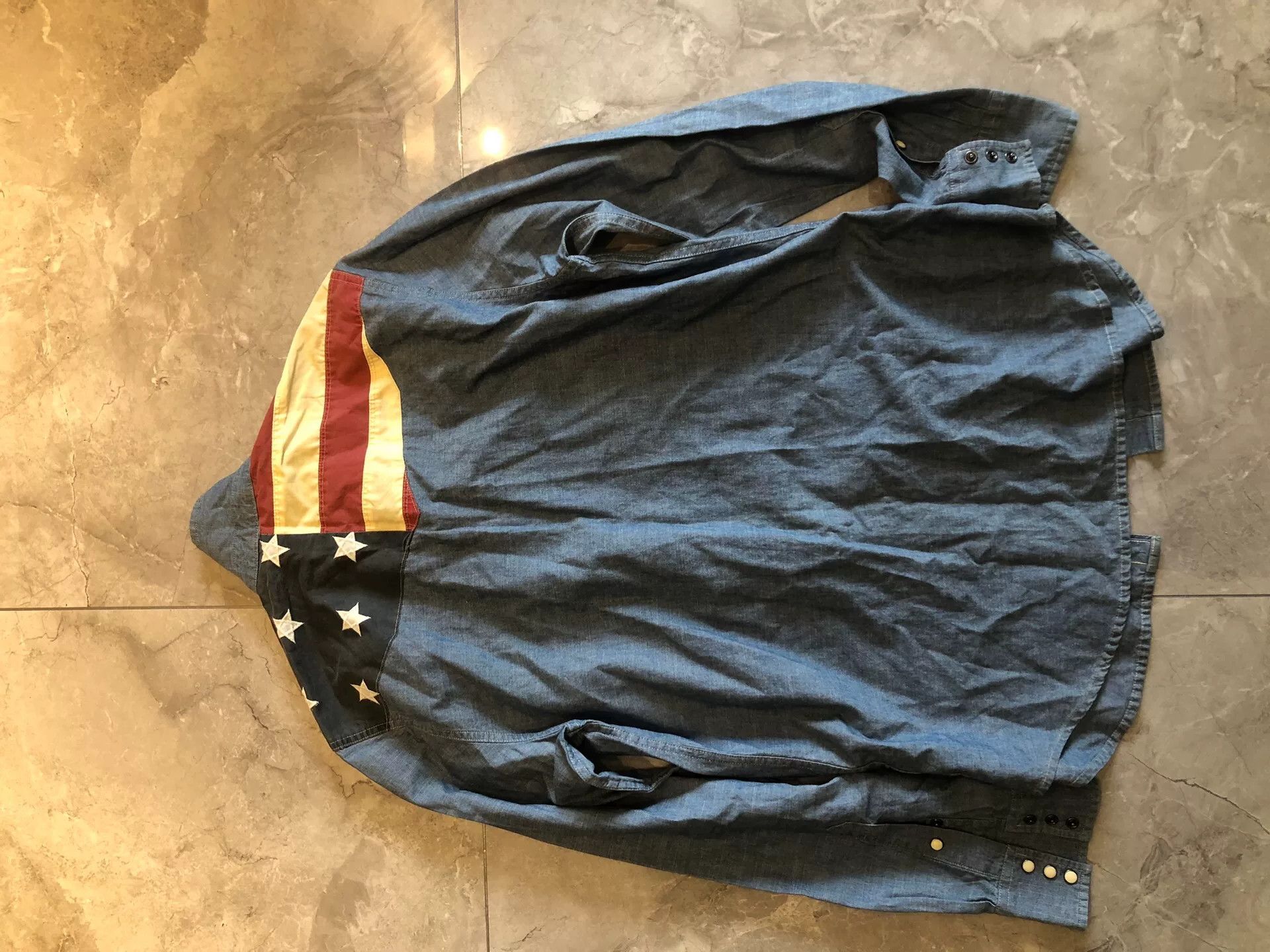 Japanese Brand Ralph Lauren Vintage Denim Shirt Jacket Size US L / EU 52-54 / 3 - 2 Thumbnail
