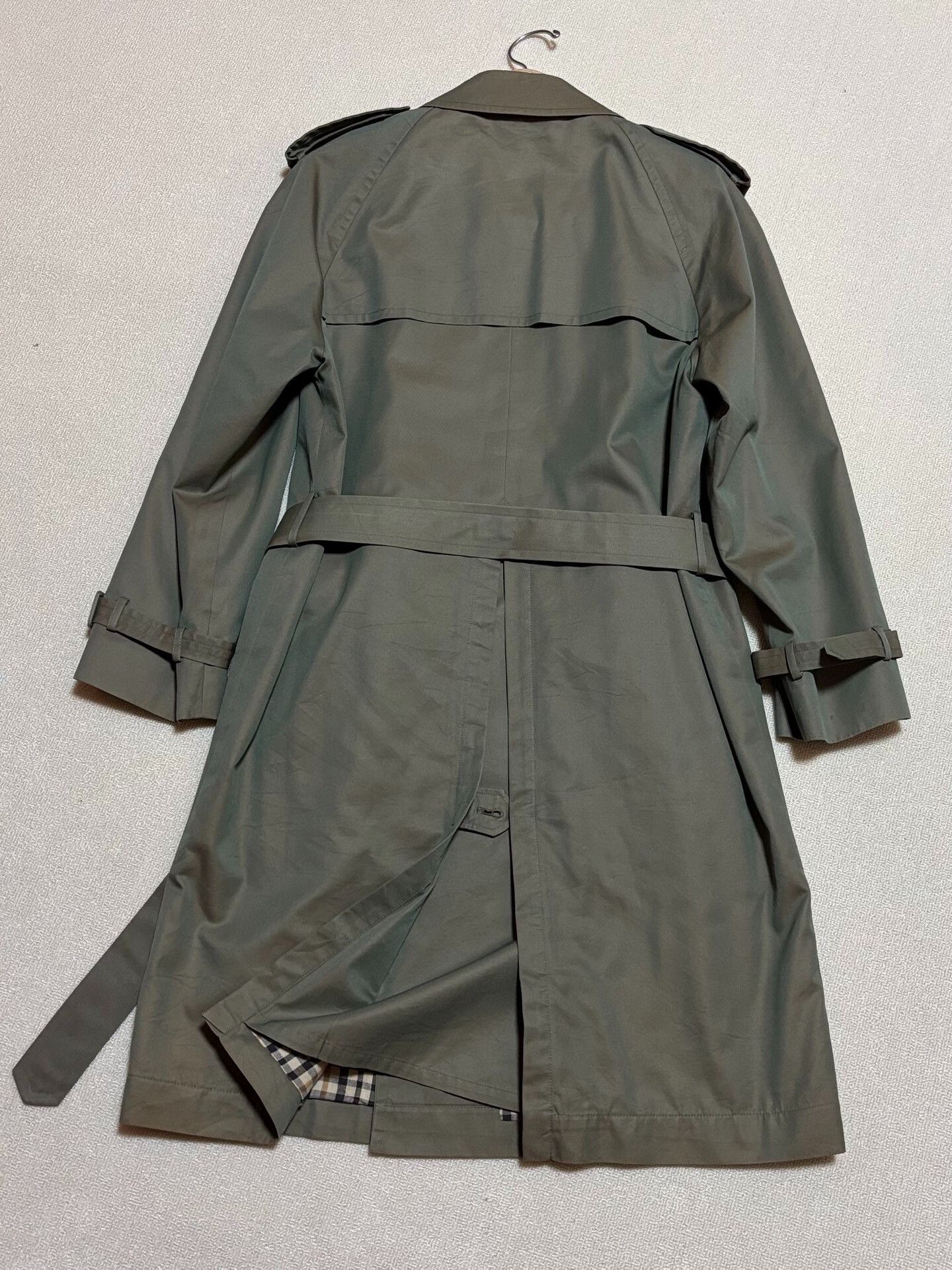 Japanese Brand Vintage Men's Dark Green Double-Breasted Trench Coat Size US M / EU 48-50 / 2 - 6 Thumbnail