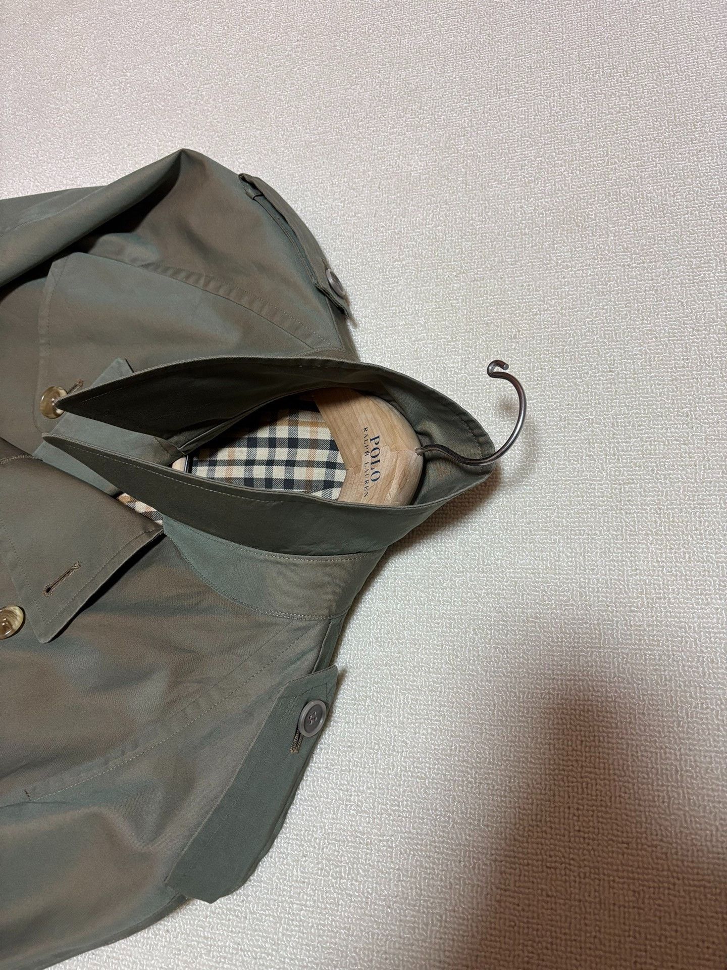 Japanese Brand Vintage Men's Dark Green Double-Breasted Trench Coat Size US M / EU 48-50 / 2 - 5 Thumbnail