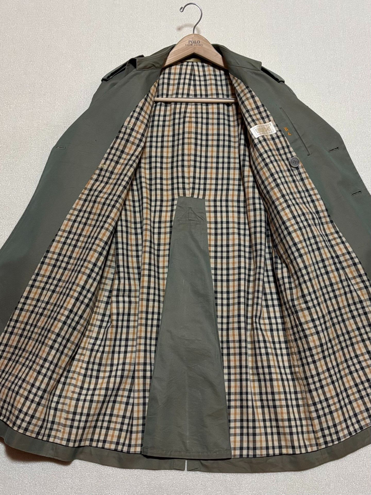 Japanese Brand Vintage Men's Dark Green Double-Breasted Trench Coat Size US M / EU 48-50 / 2 - 7 Thumbnail