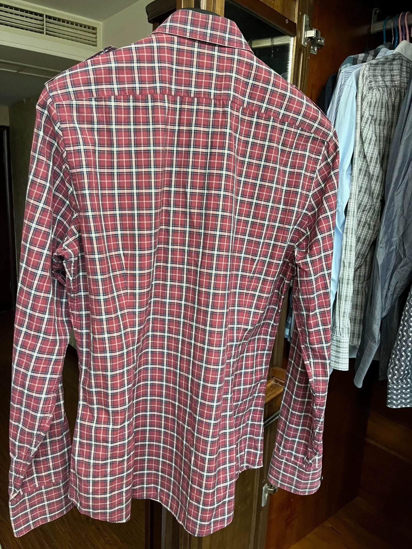 Japanese Brand Gucci Slim Fit Checkered Shirt Size US M / EU 48-50 / 2 - 9 Thumbnail