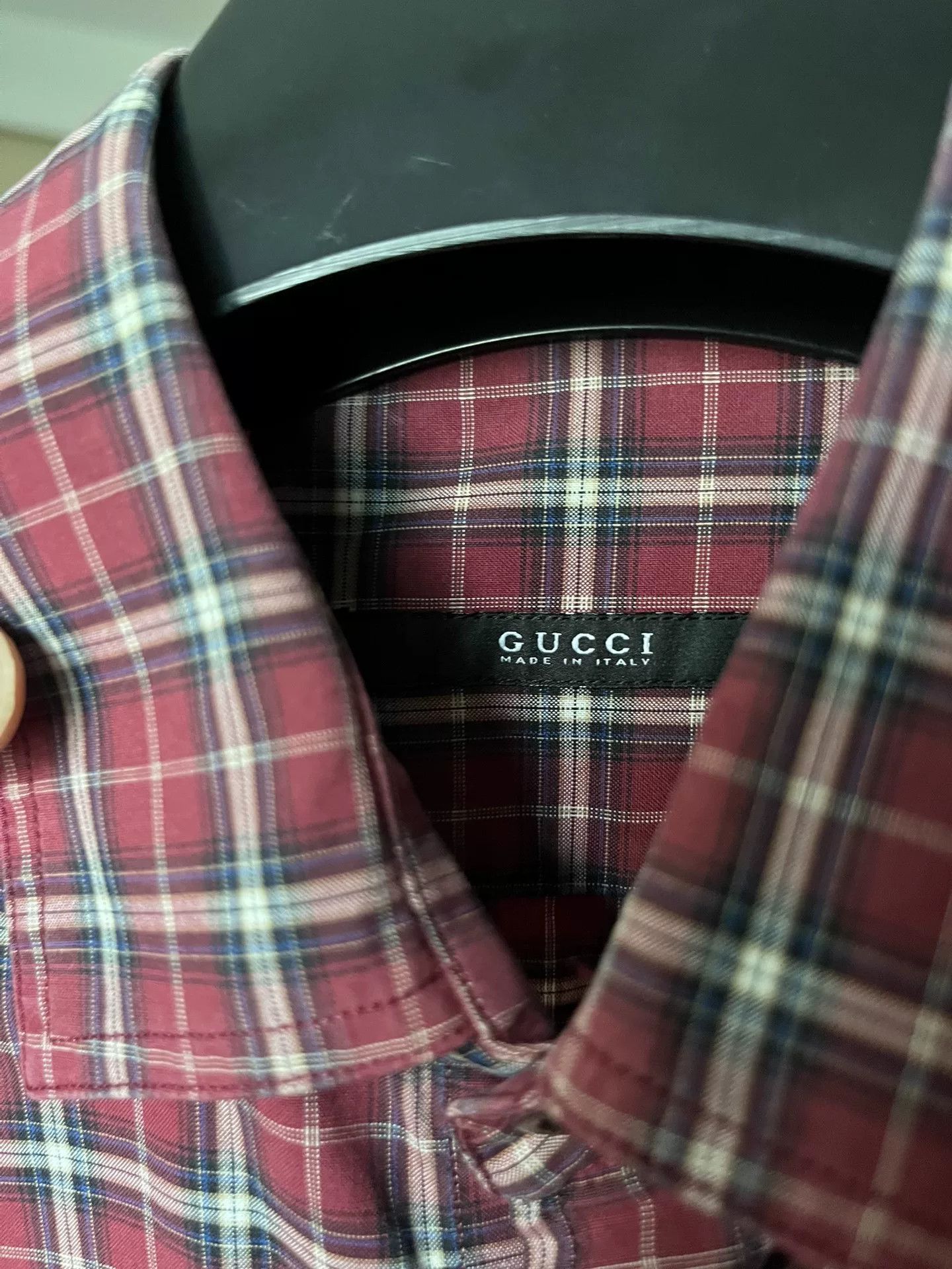 Japanese Brand Gucci Slim Fit Checkered Shirt Size US M / EU 48-50 / 2 - 3 Thumbnail