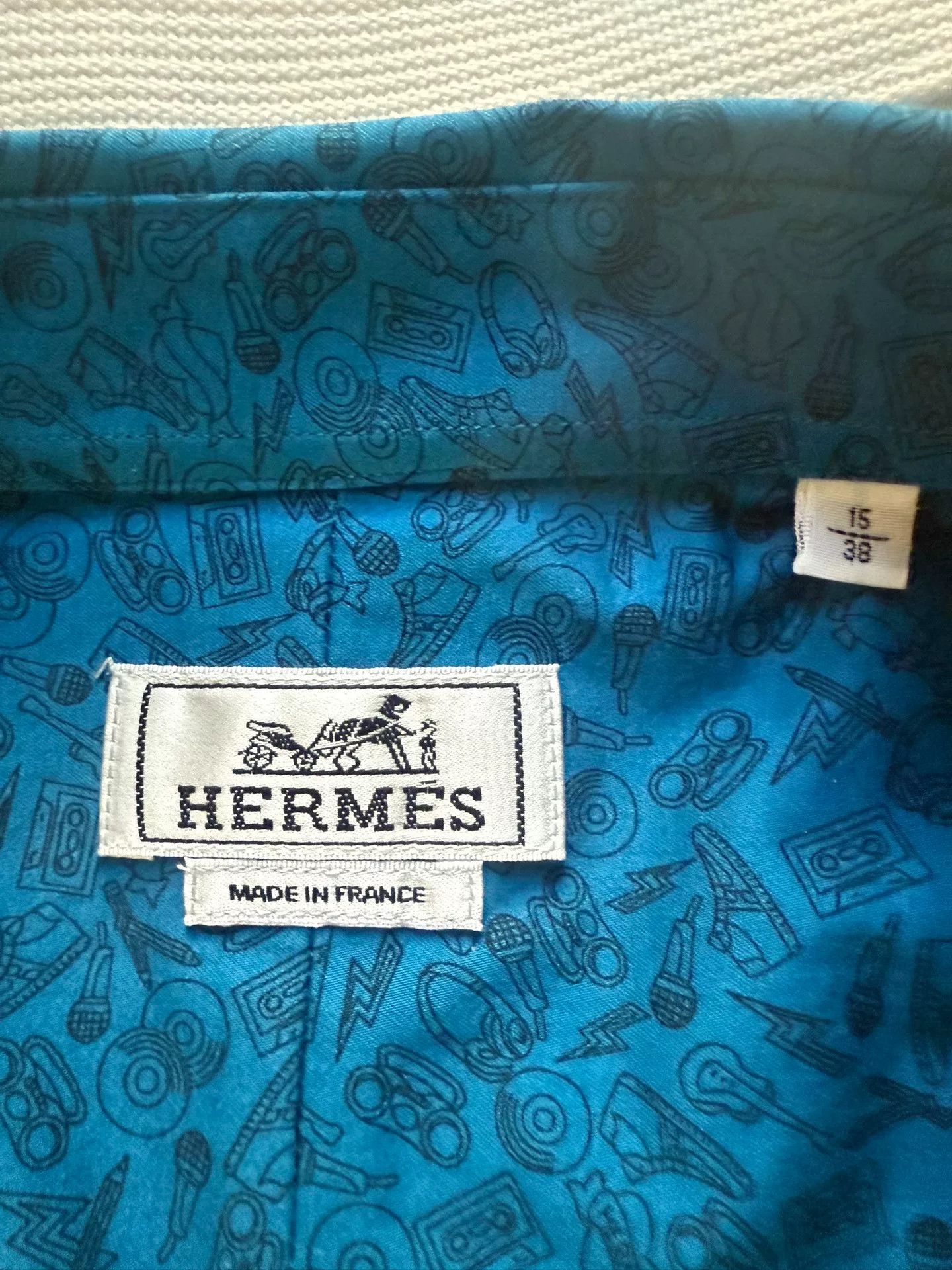 Japanese Brand Hermes Men's Shirt Size US L / EU 52-54 / 3 - 4 Thumbnail