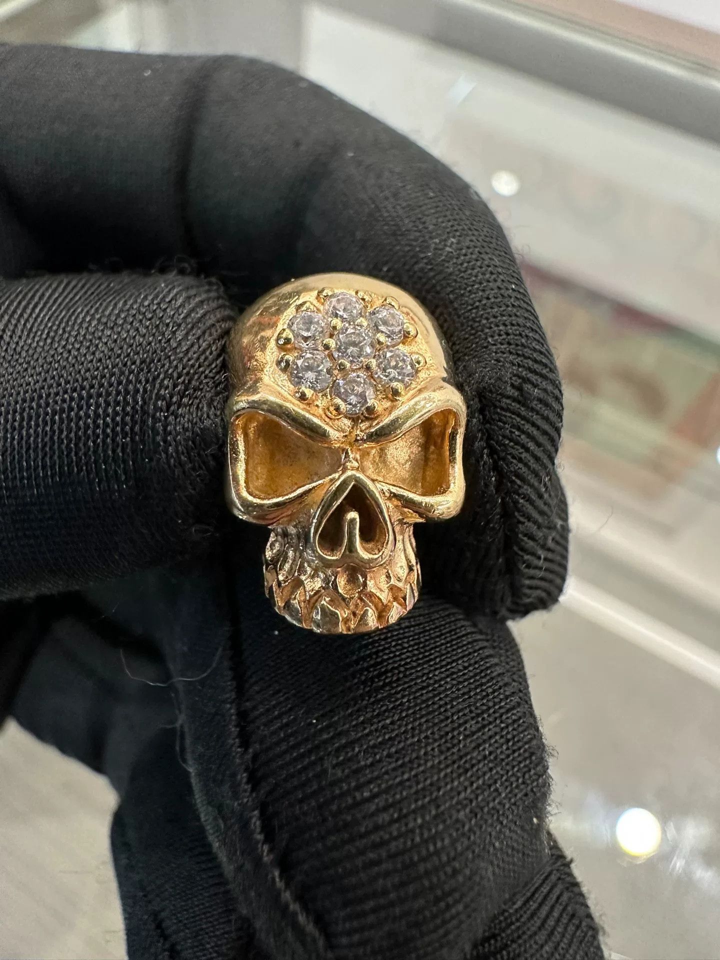 Japanese Brand Jaidam Gold Skull Diamond Scarf Buckle Size ONE SIZE - 3 Thumbnail