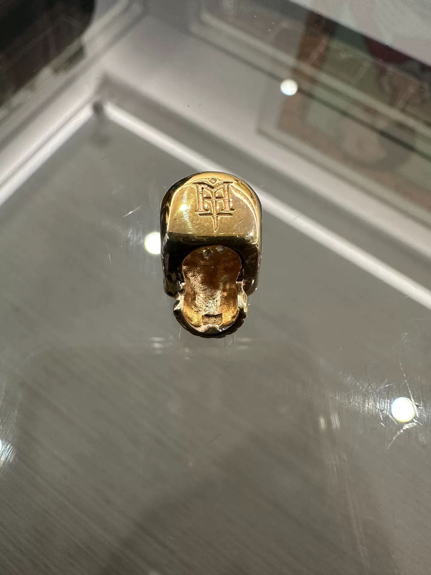 Japanese Brand Jaidam Gold Skull Diamond Scarf Buckle Size ONE SIZE - 2 Thumbnail
