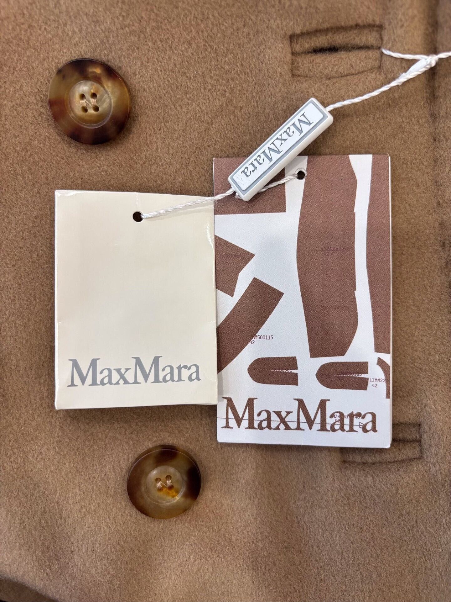 Max Mara MaxMara 101801 Women's Camel Wool Coat Size XXS / US 00 / IT 34 - 8 Thumbnail