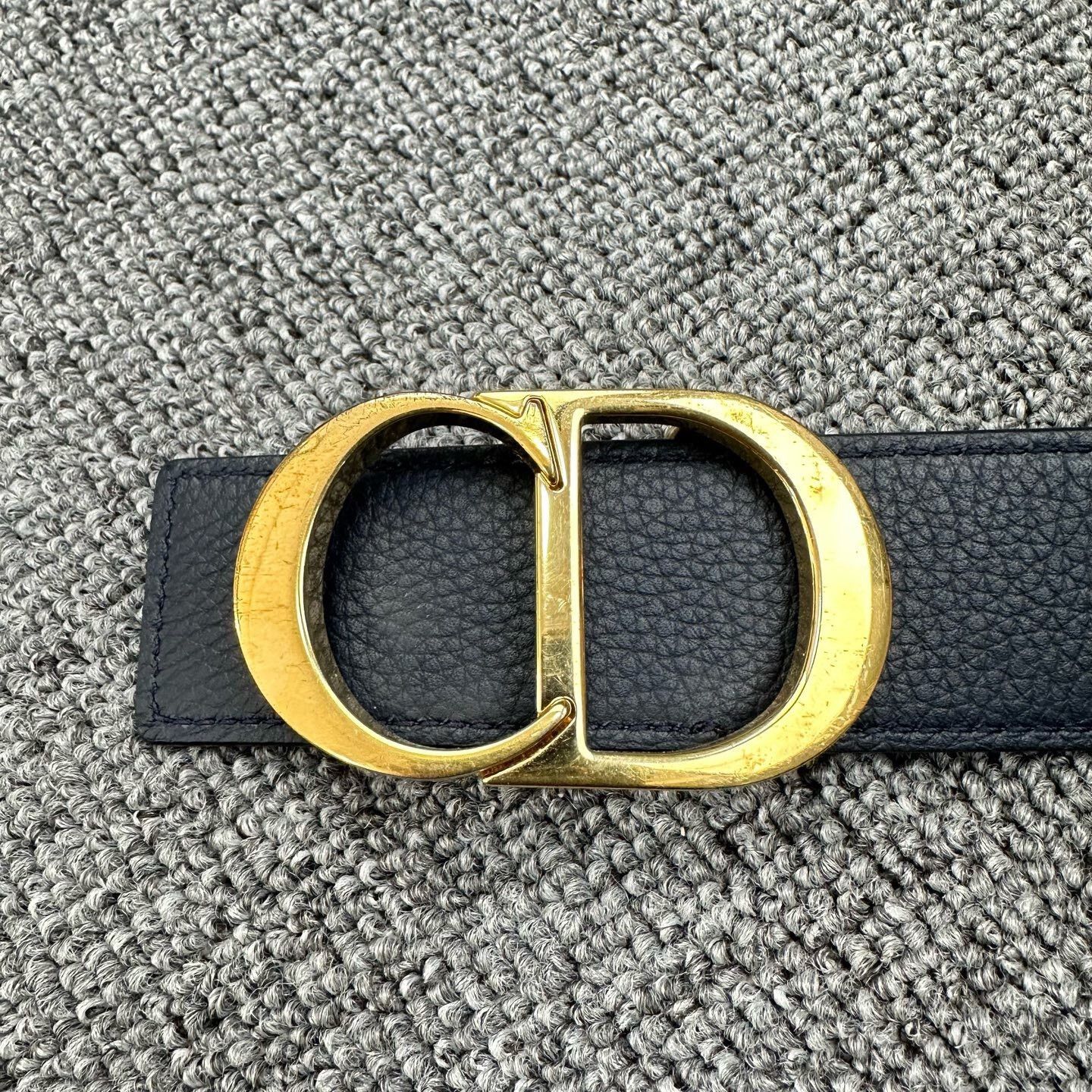 Japanese Brand Dior CD Classic Leather Men's Belt Size ONE SIZE - 3 Thumbnail