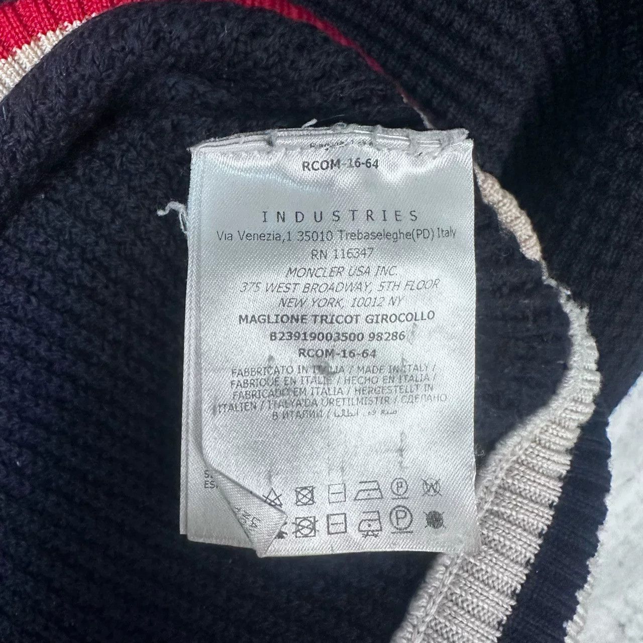 Japanese Brand Moncler Thom Browne Striped Sleeve Sweater Size US M / EU 48-50 / 2 - 6 Thumbnail
