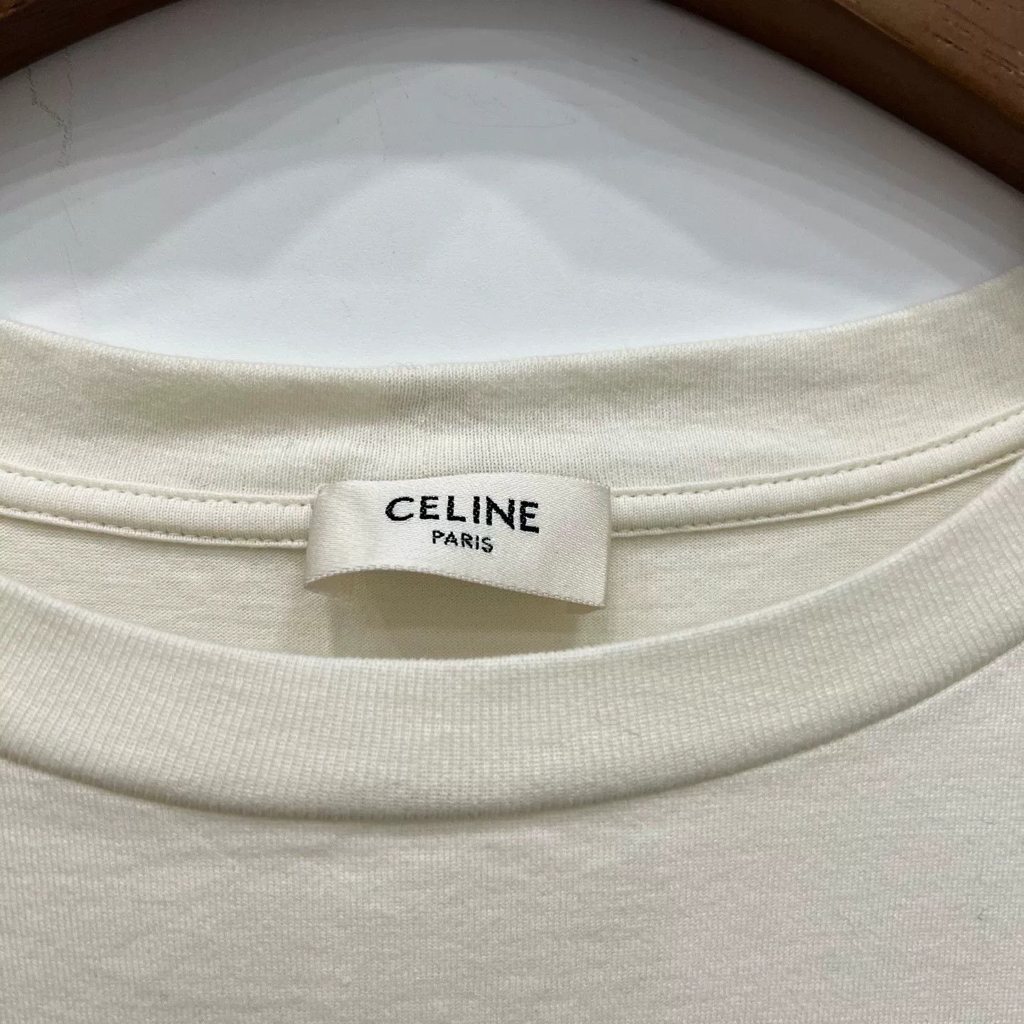 Japanese Brand CELINE Letter Print Short-Sleeve T-Shirt Size US M / EU 48-50 / 2 - 5 Thumbnail