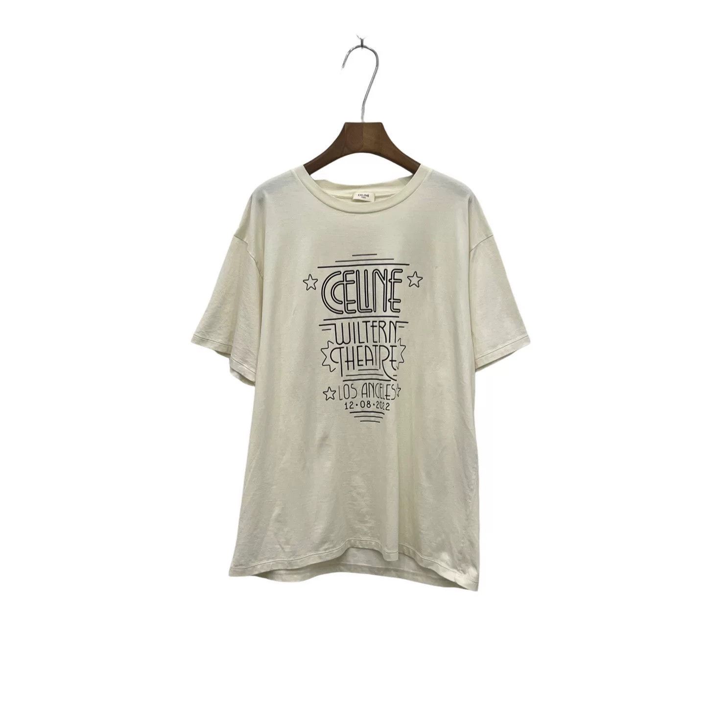 Japanese Brand CELINE Letter Print Short-Sleeve T-Shirt Size US M / EU 48-50 / 2 - 2 Thumbnail