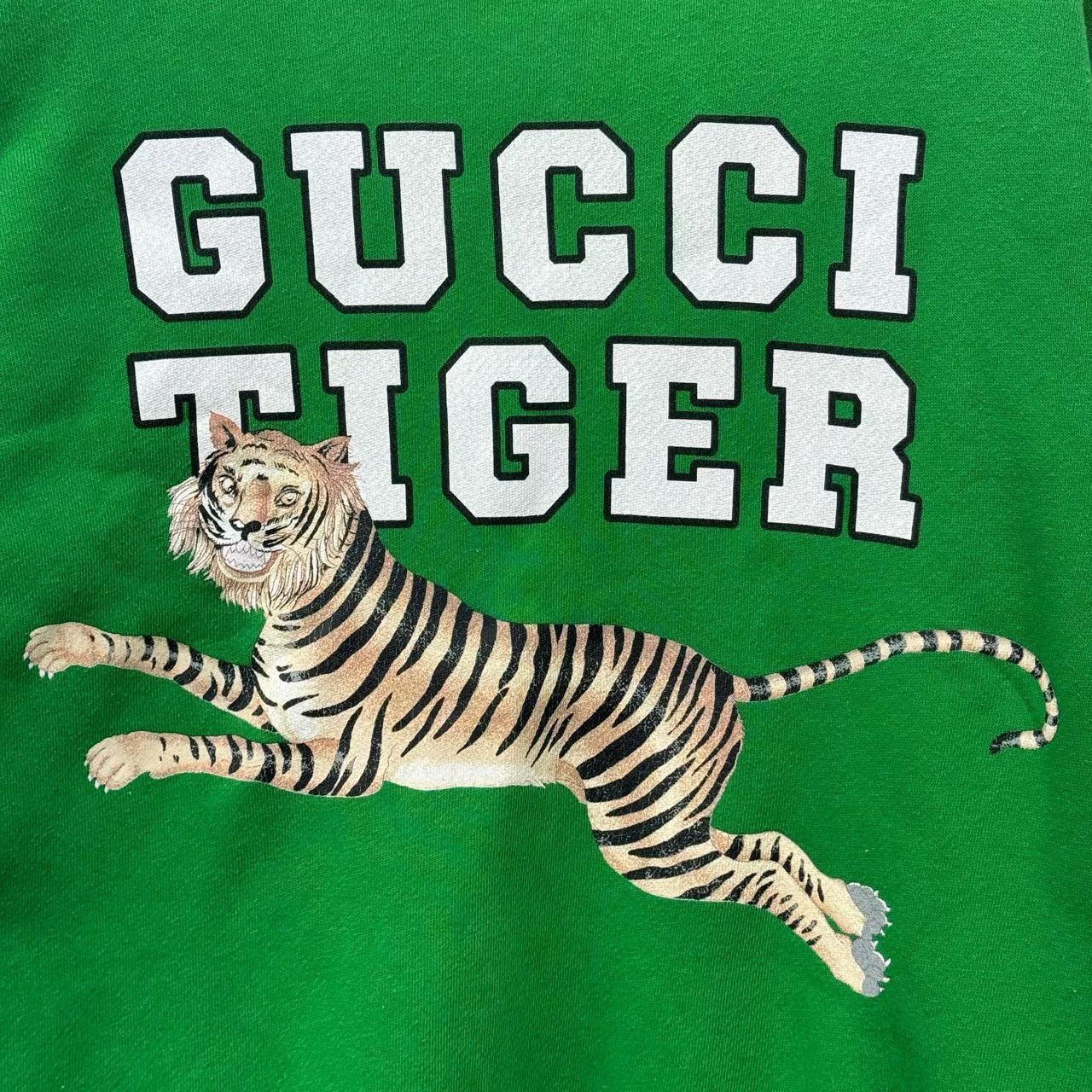 Japanese Brand Gucci Green Tiger Long-sleeve Sweatshirt Size US XL / EU 56 / 4 - 4 Thumbnail