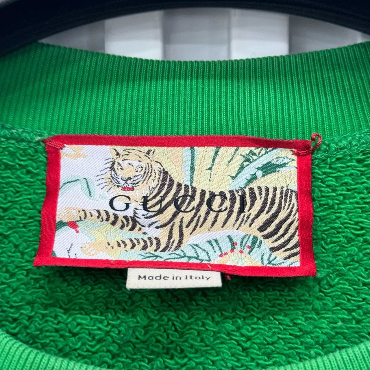 Japanese Brand Gucci Green Tiger Long-sleeve Sweatshirt Size US XL / EU 56 / 4 - 5 Thumbnail