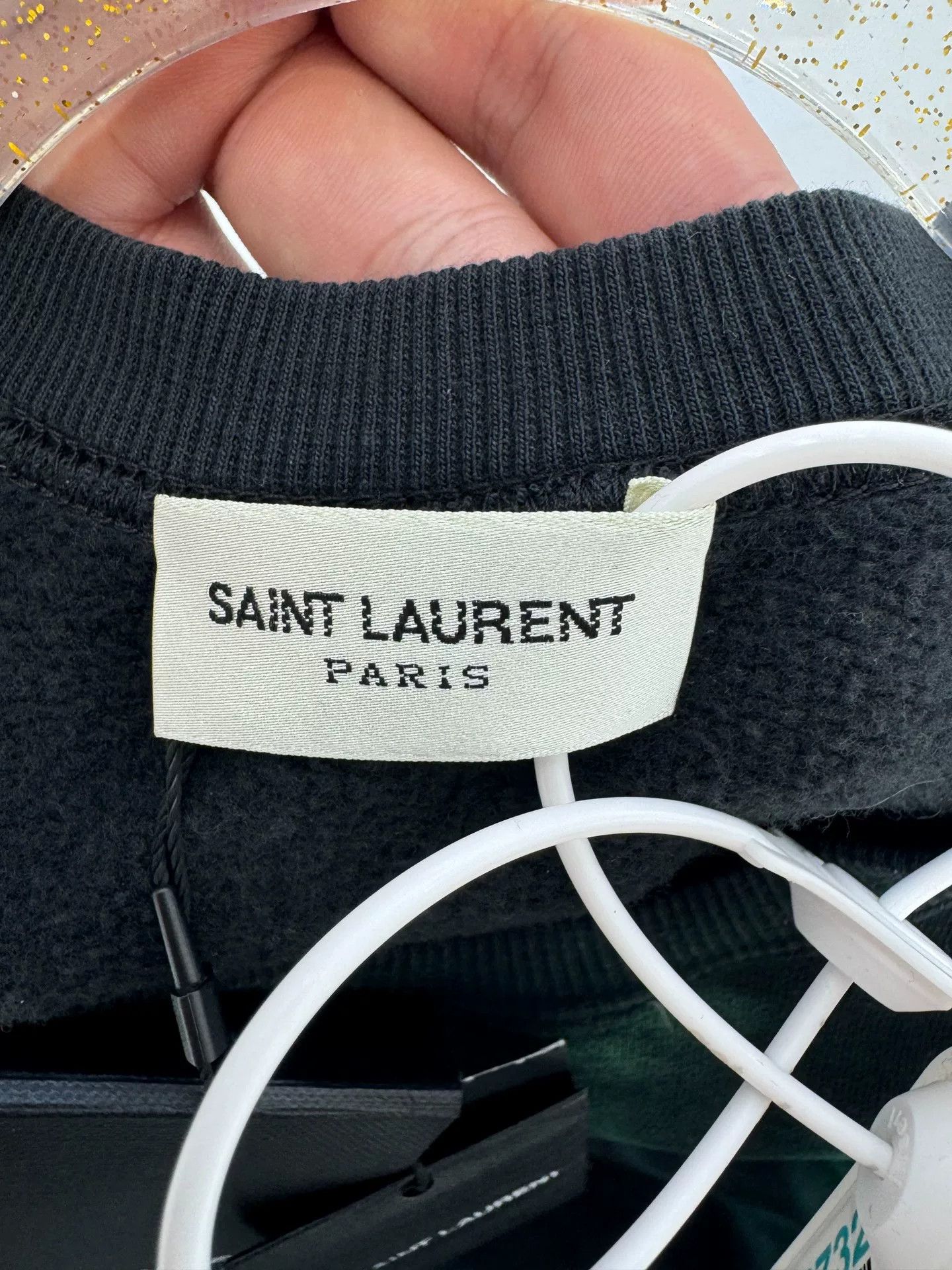 Saint Laurent Paris Saint Laurent SLP Green Tie-Dye Long-Sleeve T-Shirt Size US S / EU 44-46 / 1 - 4 Thumbnail