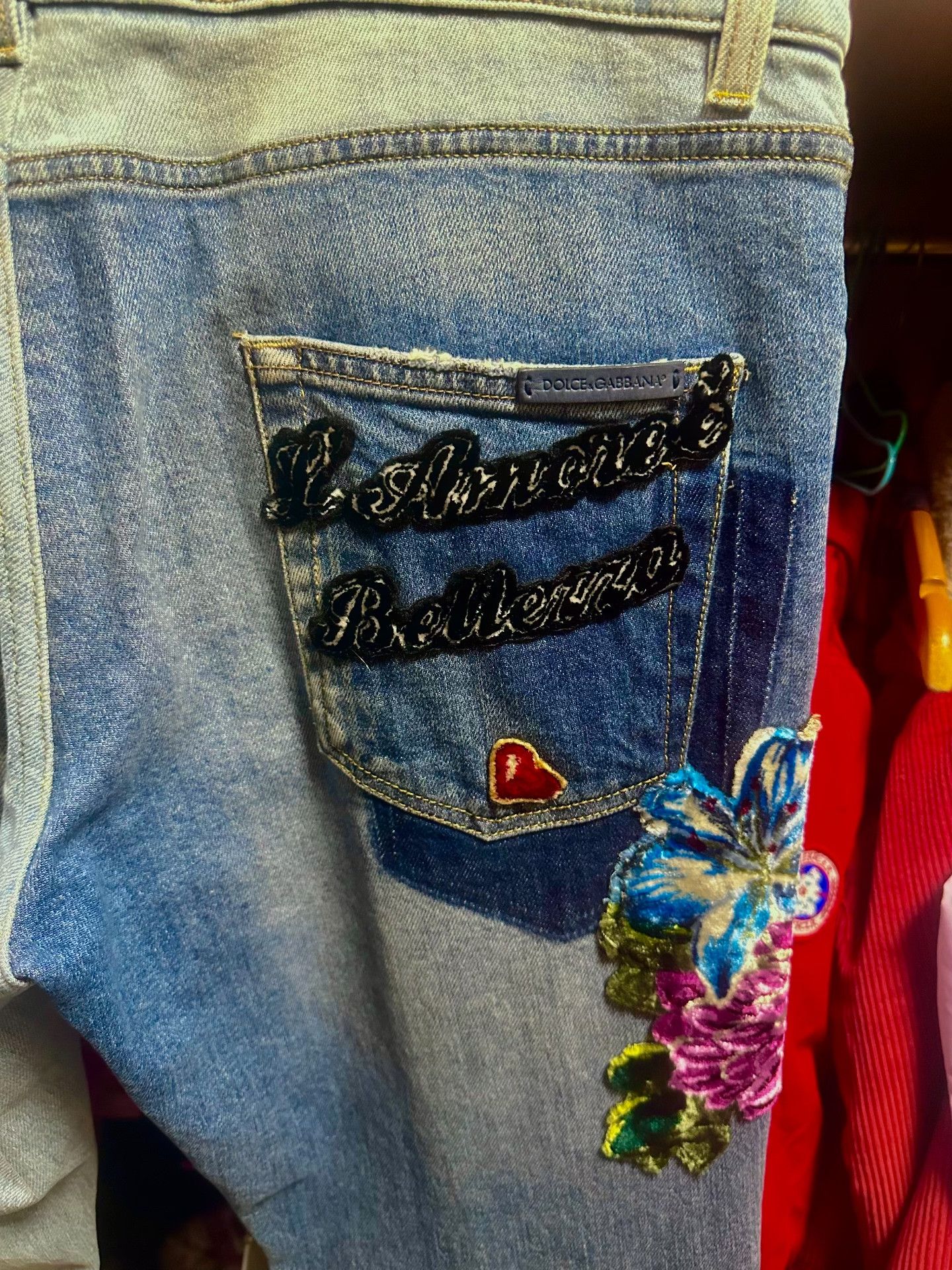 Dolce & Gabbana Dolce & Gabbana Limited Angel Flower Jeans Size US 36 / EU 52 - 7 Thumbnail