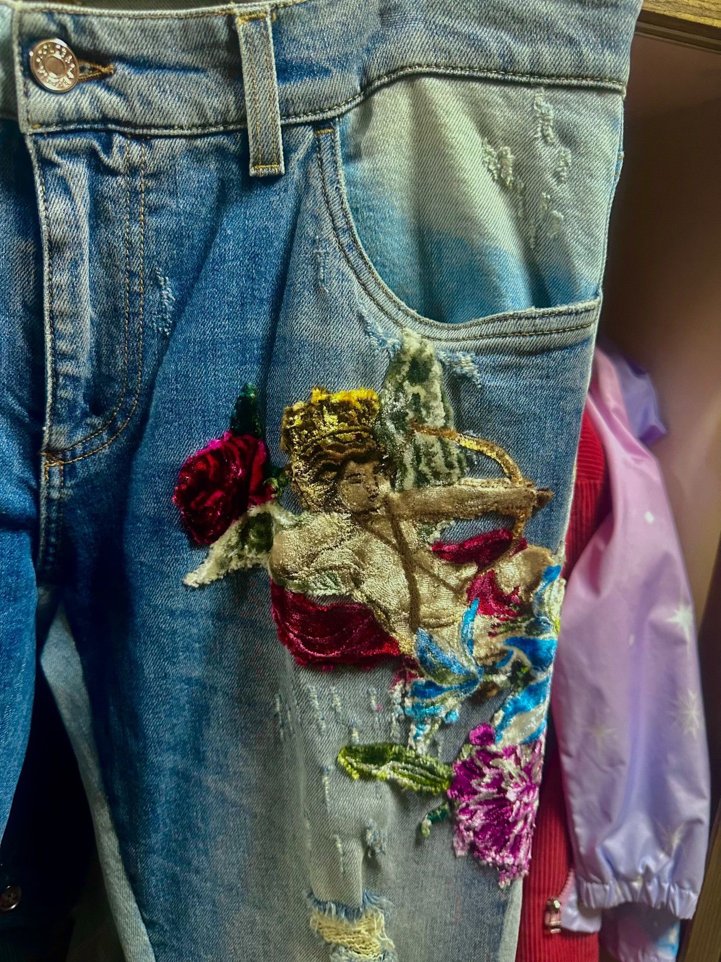 Dolce & Gabbana Dolce & Gabbana Limited Angel Flower Jeans Size US 36 / EU 52 - 5 Thumbnail