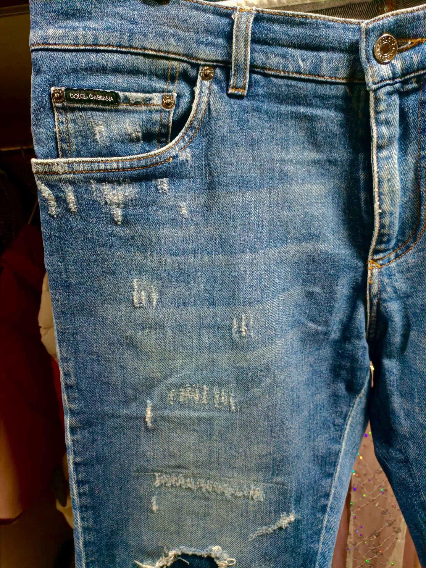 Dolce & Gabbana Dolce&Gabbana Sacred Heart Crown Jeans Size US 36 / EU 52 - 4 Thumbnail