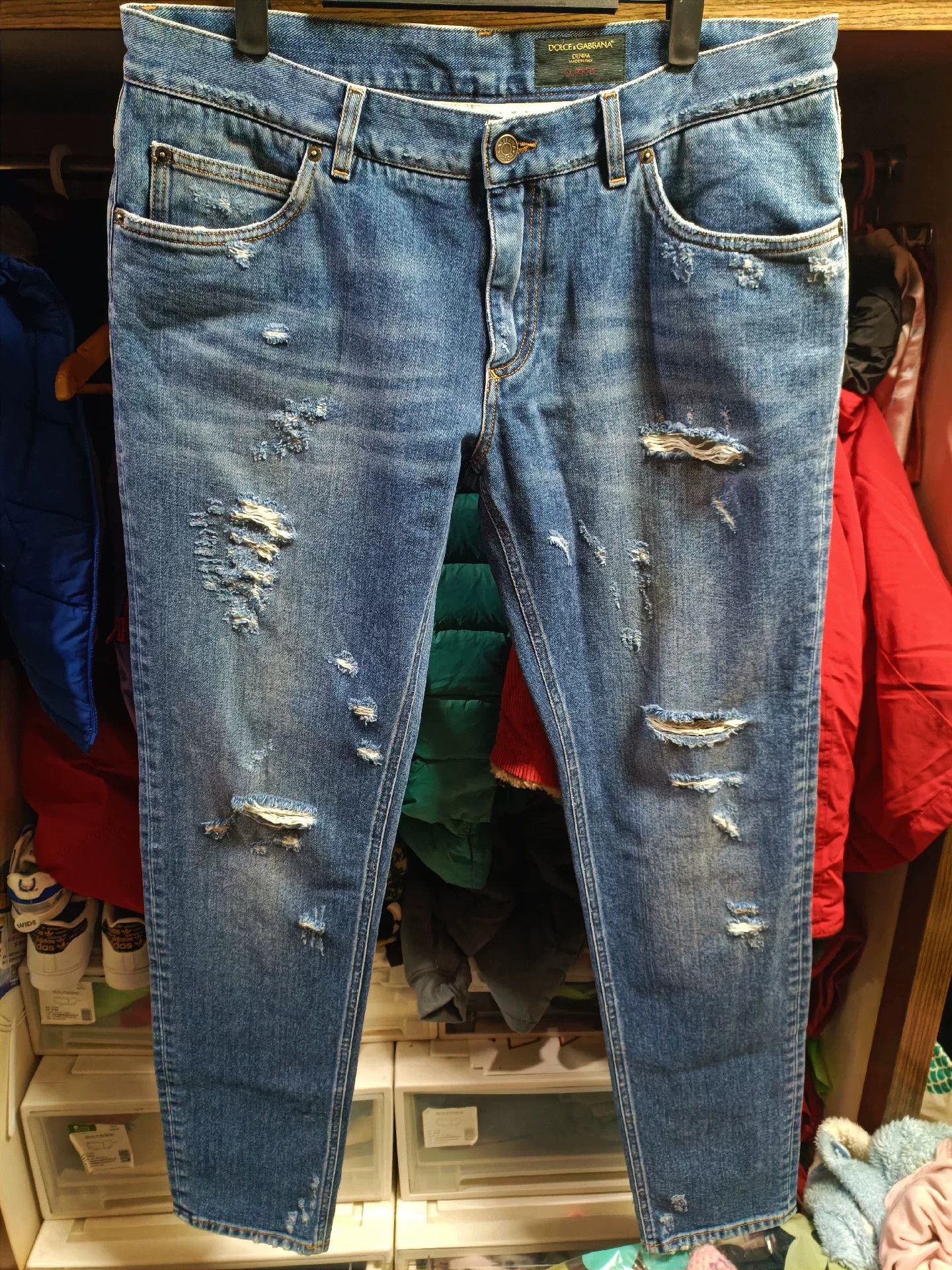 Dolce & Gabbana Dolce & Gabbana Sacred Heart Crown Bee Jeans Size US 36 / EU 52 - 2 Thumbnail