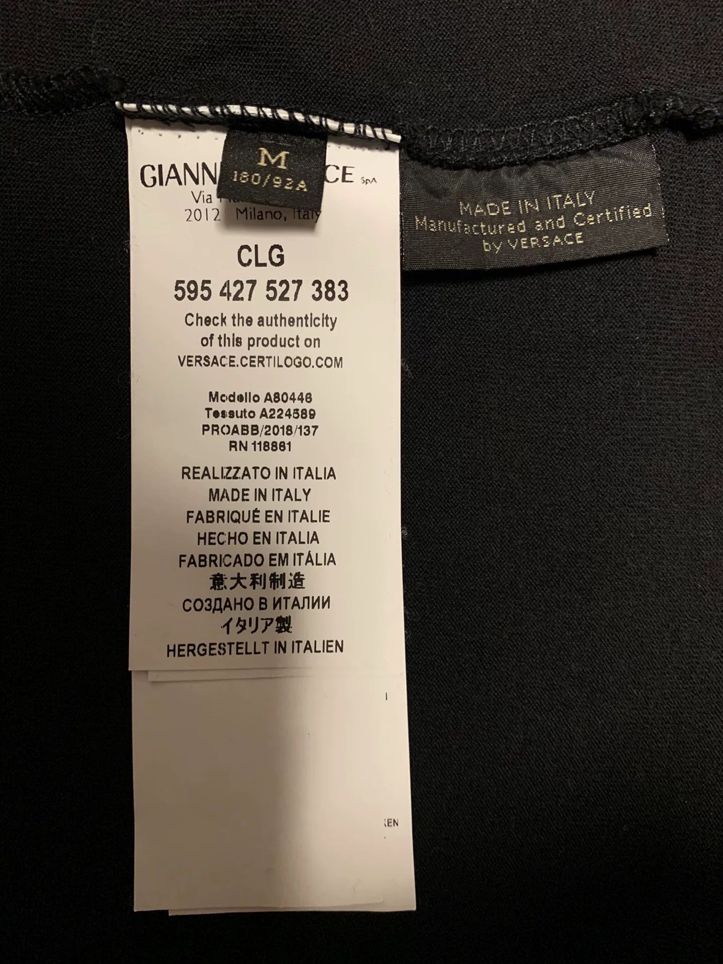 Japanese Brand Versace Men's Medusa Embroidered T-shirt Size US M / EU 48-50 / 2 - 6 Thumbnail