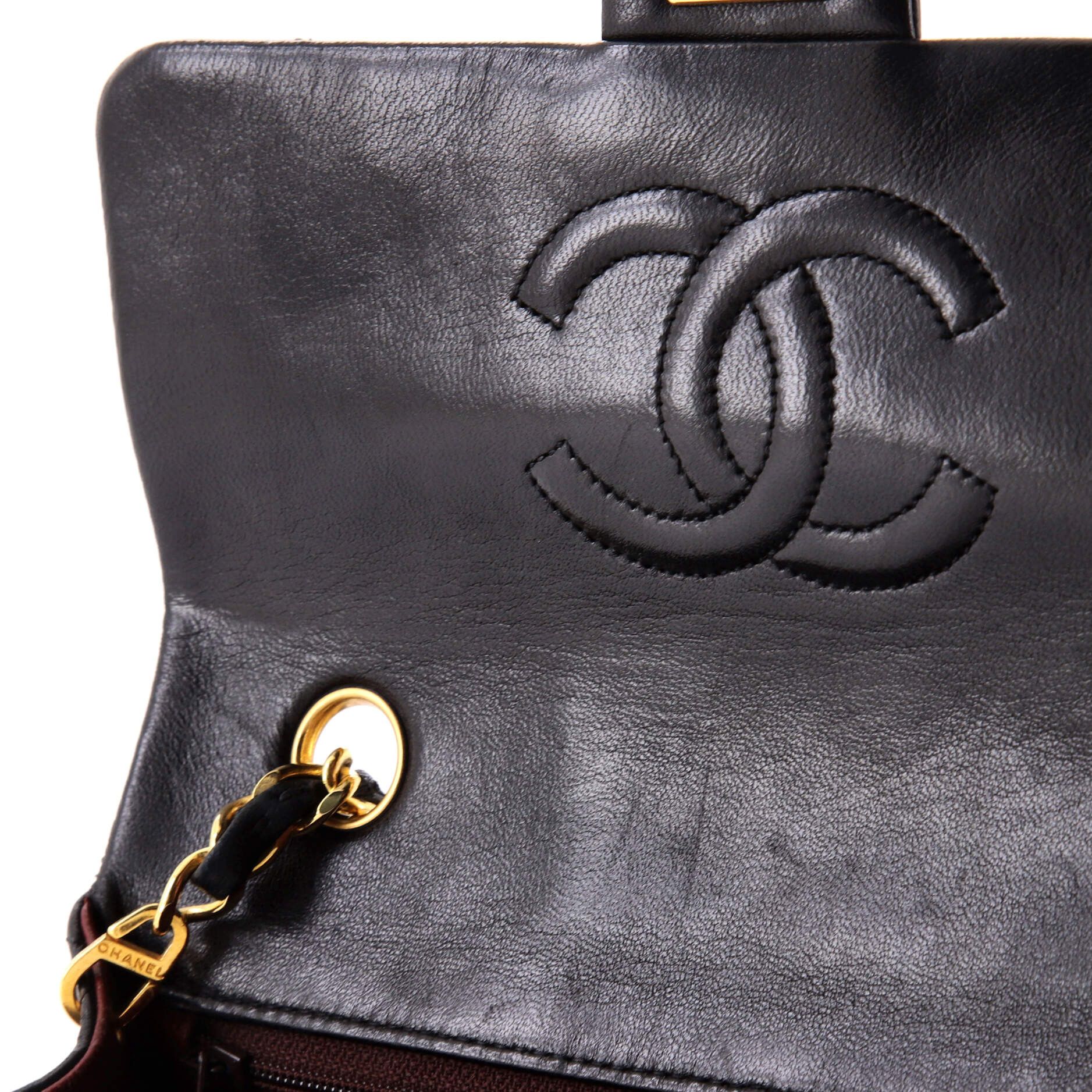 Chanel Vintage Square Classic Flap Bag Size ONE SIZE - 8 Thumbnail