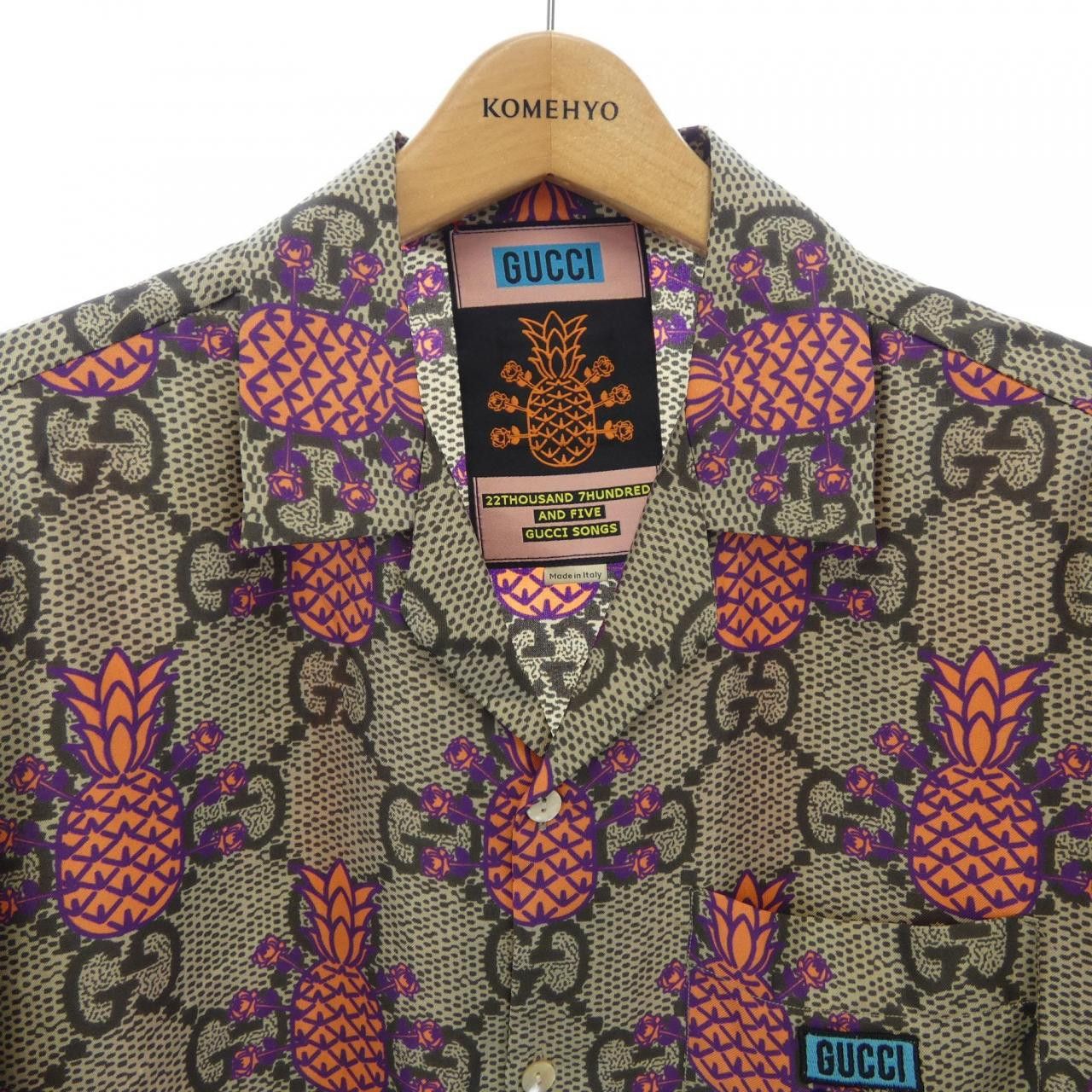 Gucci Gucci Gucci 22THOUSAND 7HUNDRED AND FIVE GUCCI SONG Silk Shirt Textile Tops 669202 ZAIEJ DUTY FREE for USA Size ONE SIZE - 5 Thumbnail