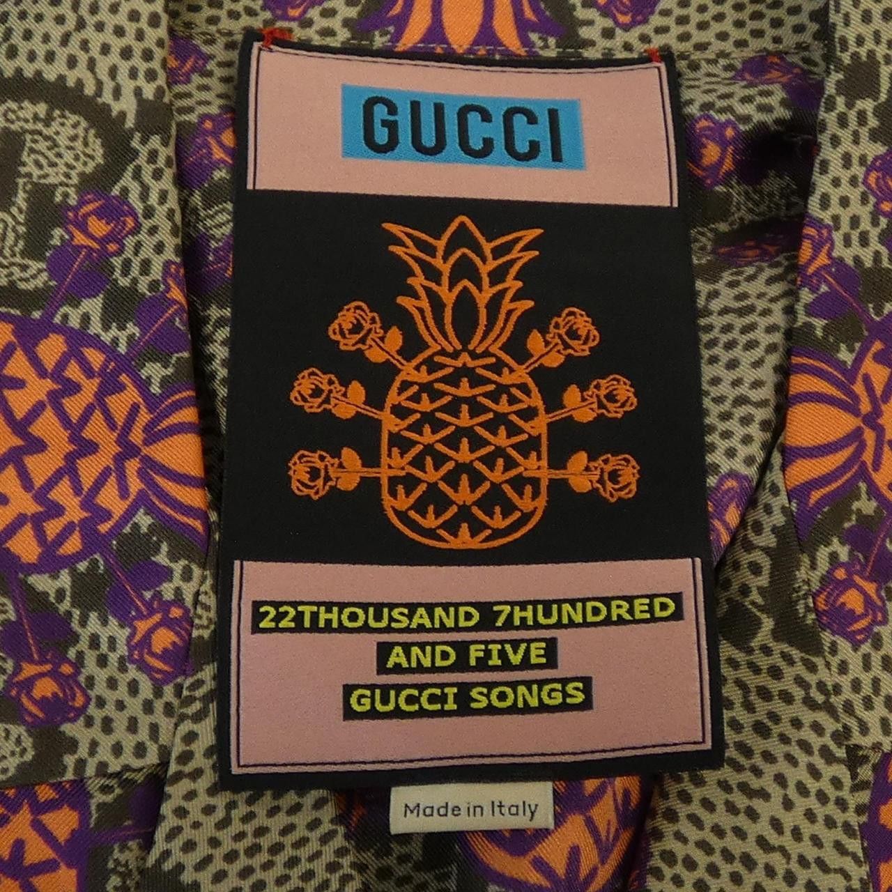 Gucci Gucci Gucci 22THOUSAND 7HUNDRED AND FIVE GUCCI SONG Silk Shirt Textile Tops 669202 ZAIEJ DUTY FREE for USA Size ONE SIZE - 4 Thumbnail