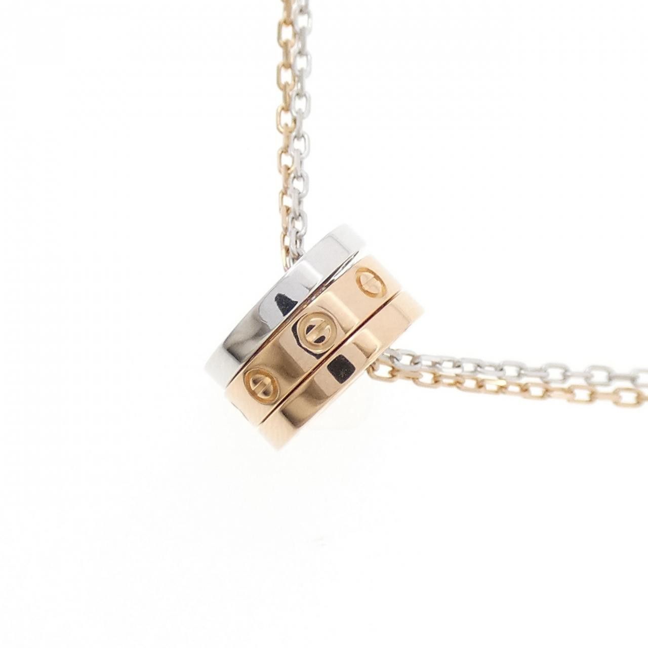 Cartier Cartier Cartier Love 750 Pink Gold 750 White Gold Diamond Necklace Precious Metal Necklace DUTY FREE for USA Size ONE SIZE - 3 Thumbnail