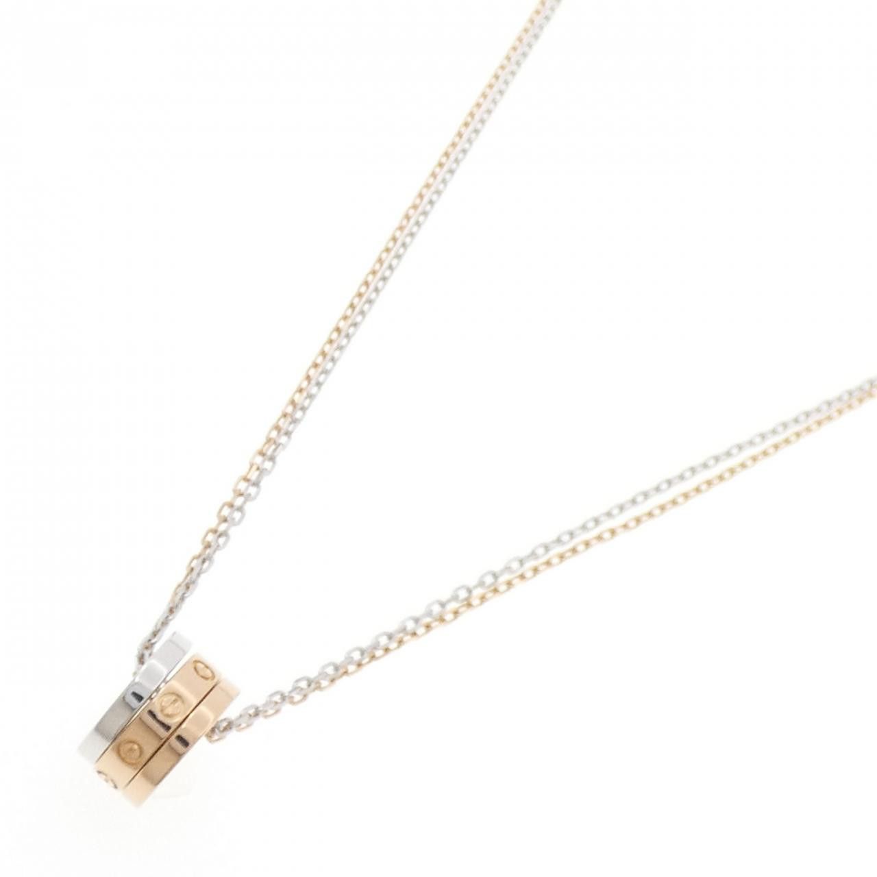 Cartier Cartier Cartier Love 750 Pink Gold 750 White Gold Diamond Necklace Precious Metal Necklace DUTY FREE for USA Size ONE SIZE - 2 Thumbnail