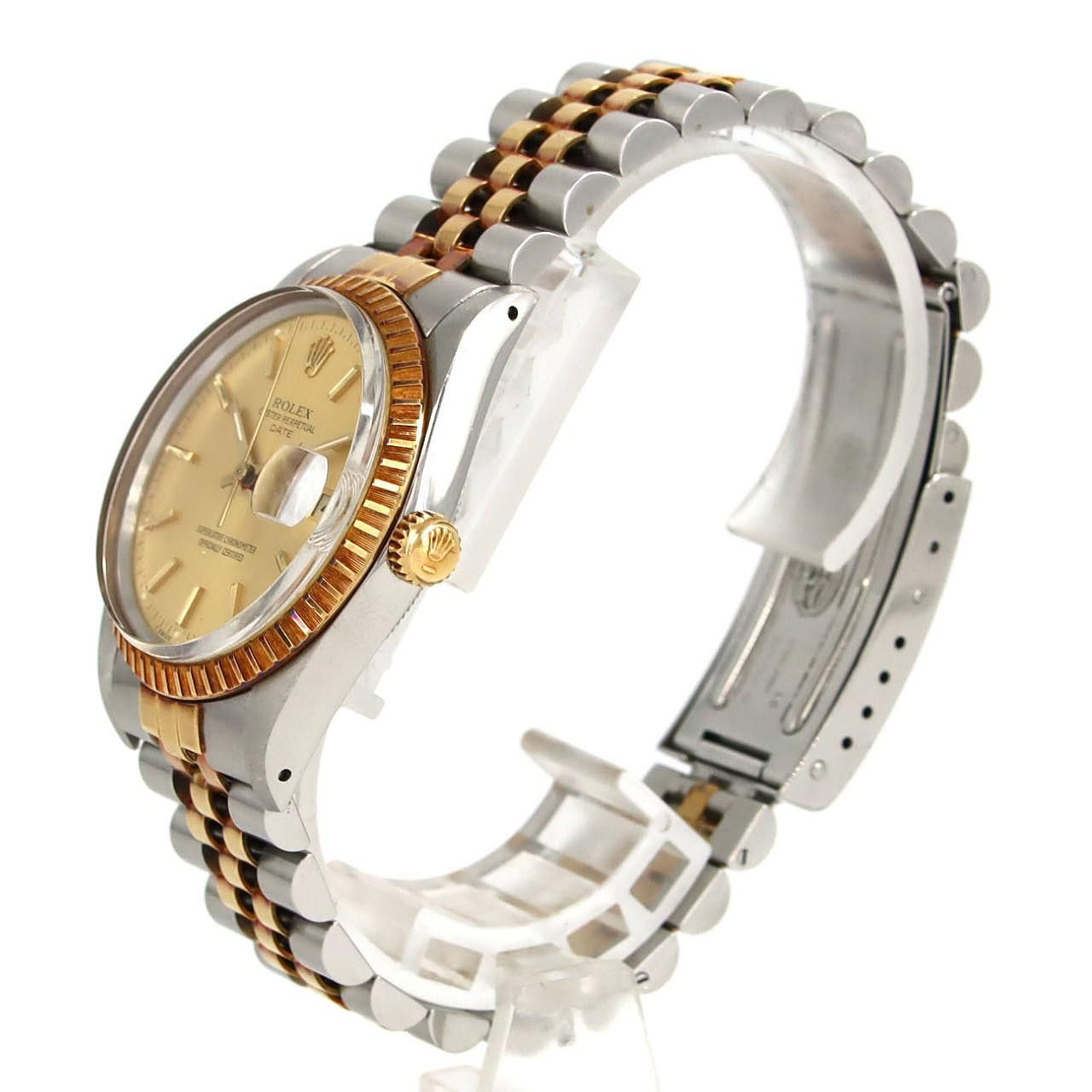Rolex Rolex Rolex Oyster Perpetual Date Stainless Steel x Yellow Gold Metal Automatic 15053 DUTY FREE for USA Size ONE SIZE - 2 Thumbnail
