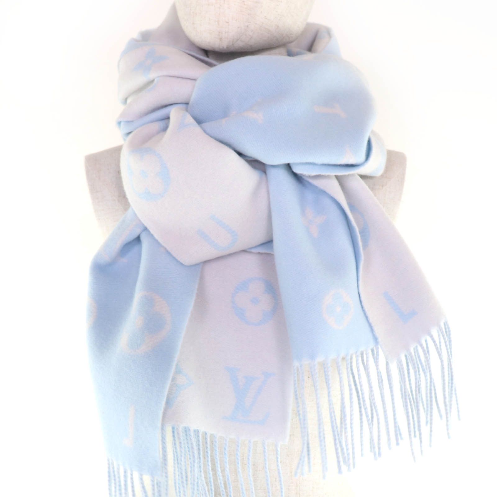 Louis Vuitton Louis Vuitton Louis Vuitton Reykjavik 2.0 Cashmere Scarf Textile Scarf M97661 DUTY FREE for USA Size ONE SIZE - 3 Thumbnail